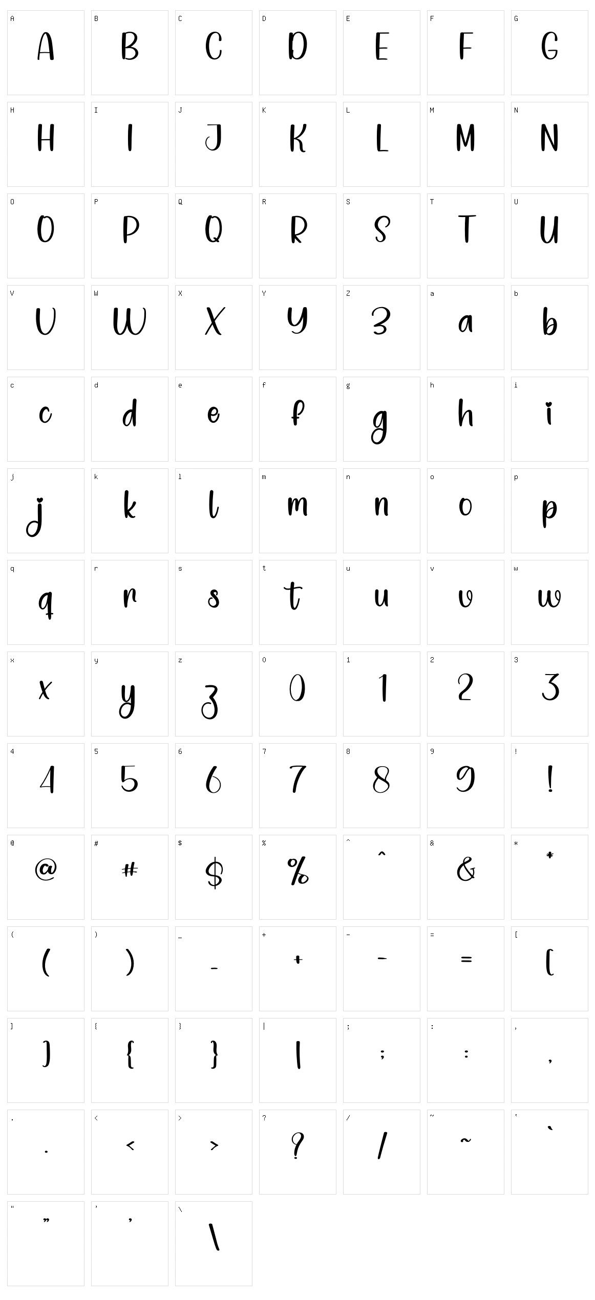 Simple Paper Character Set