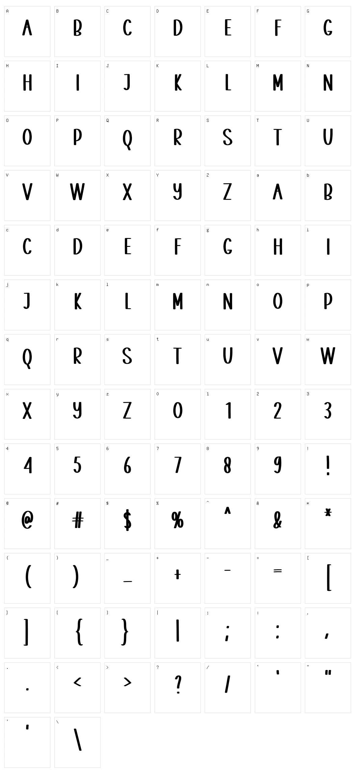 Simple Planner Character Set