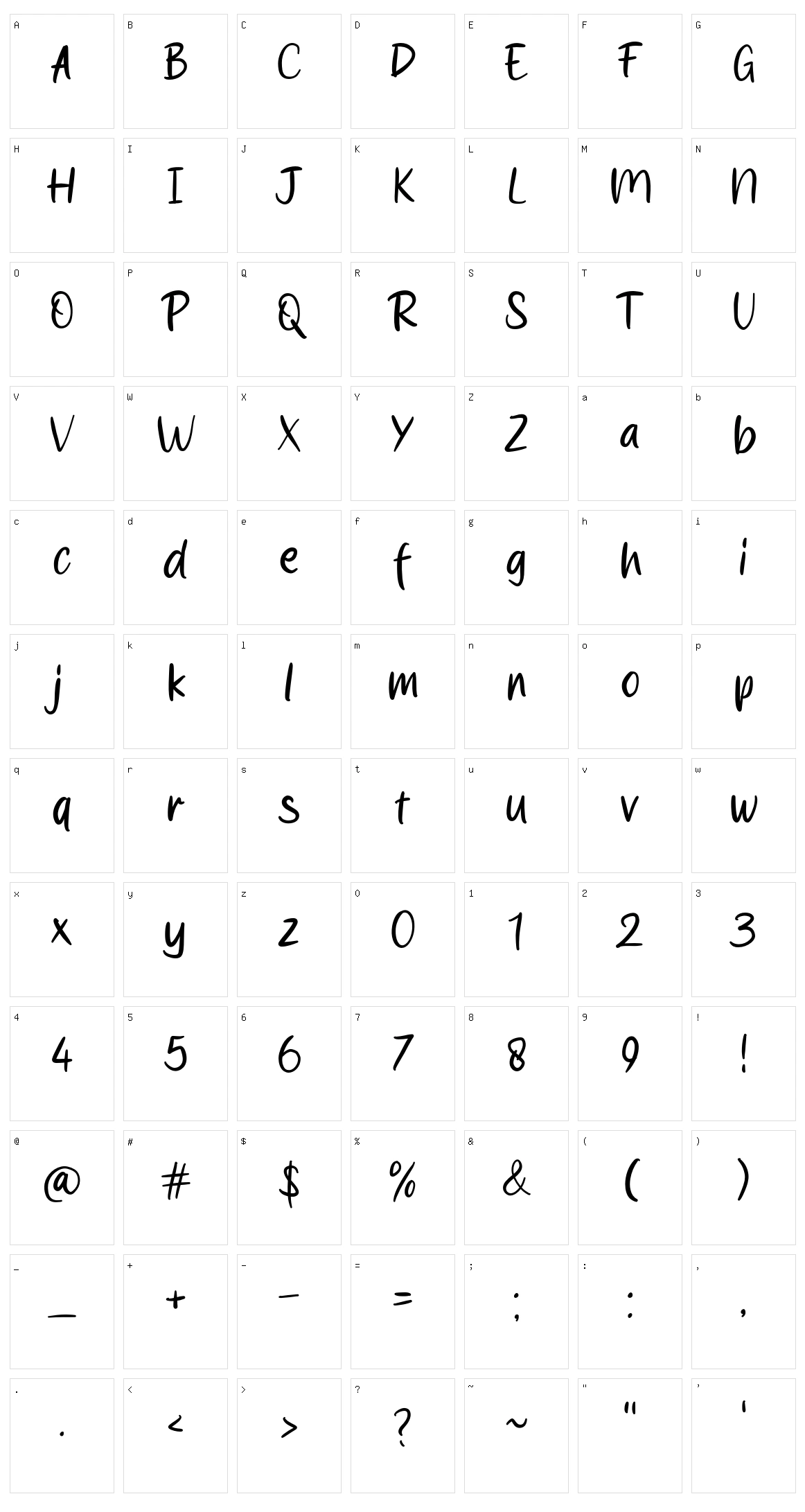 Simplicity Character Set