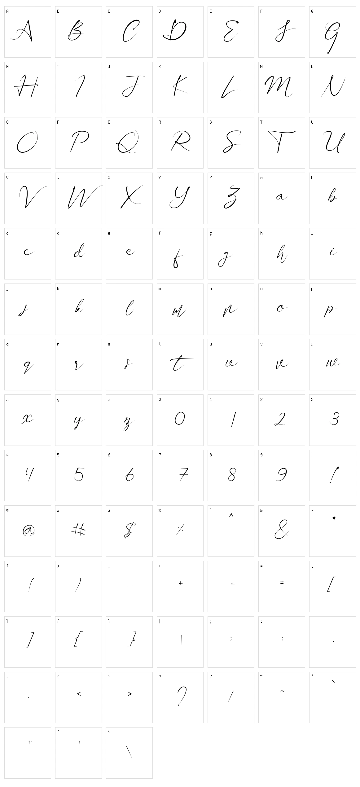 Sinatra Character Set