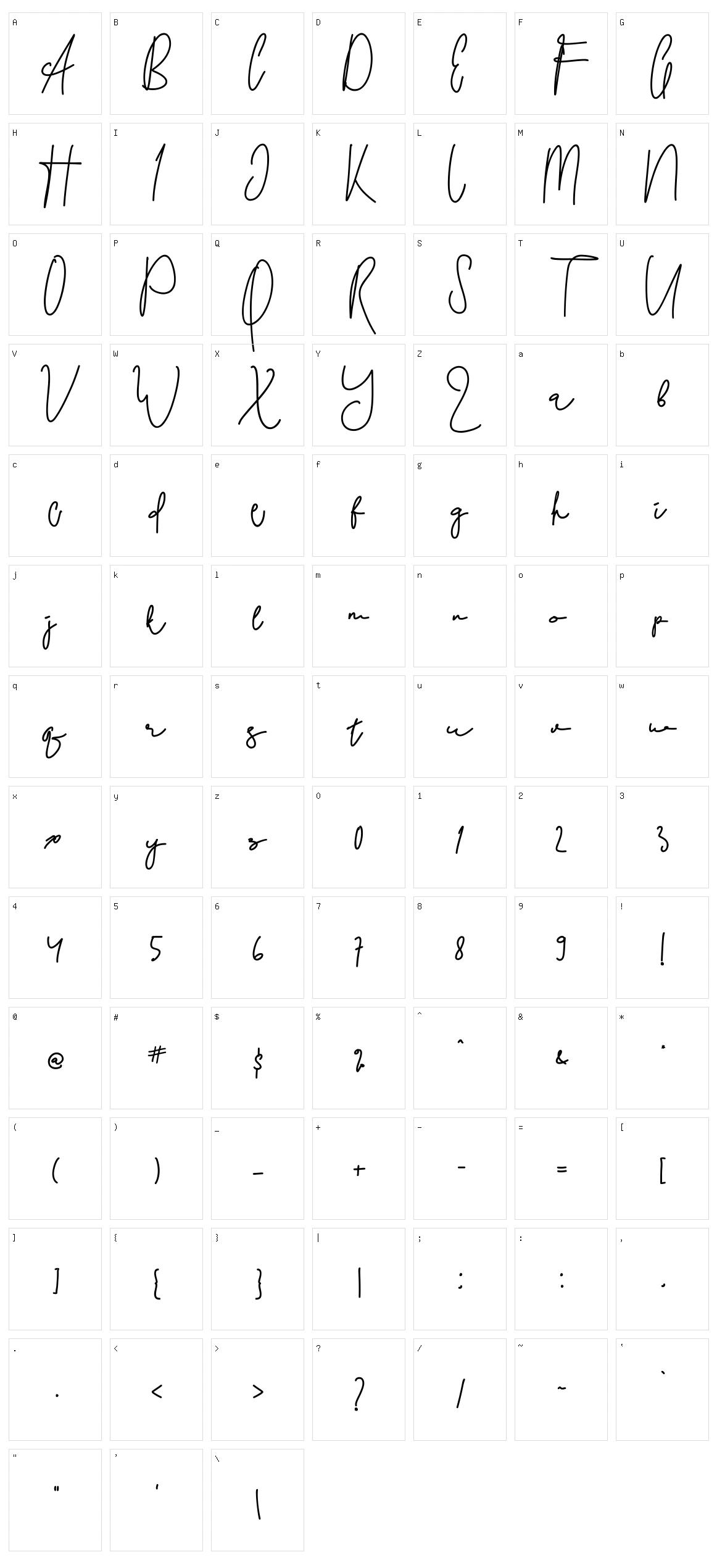 Sinawane Character Set