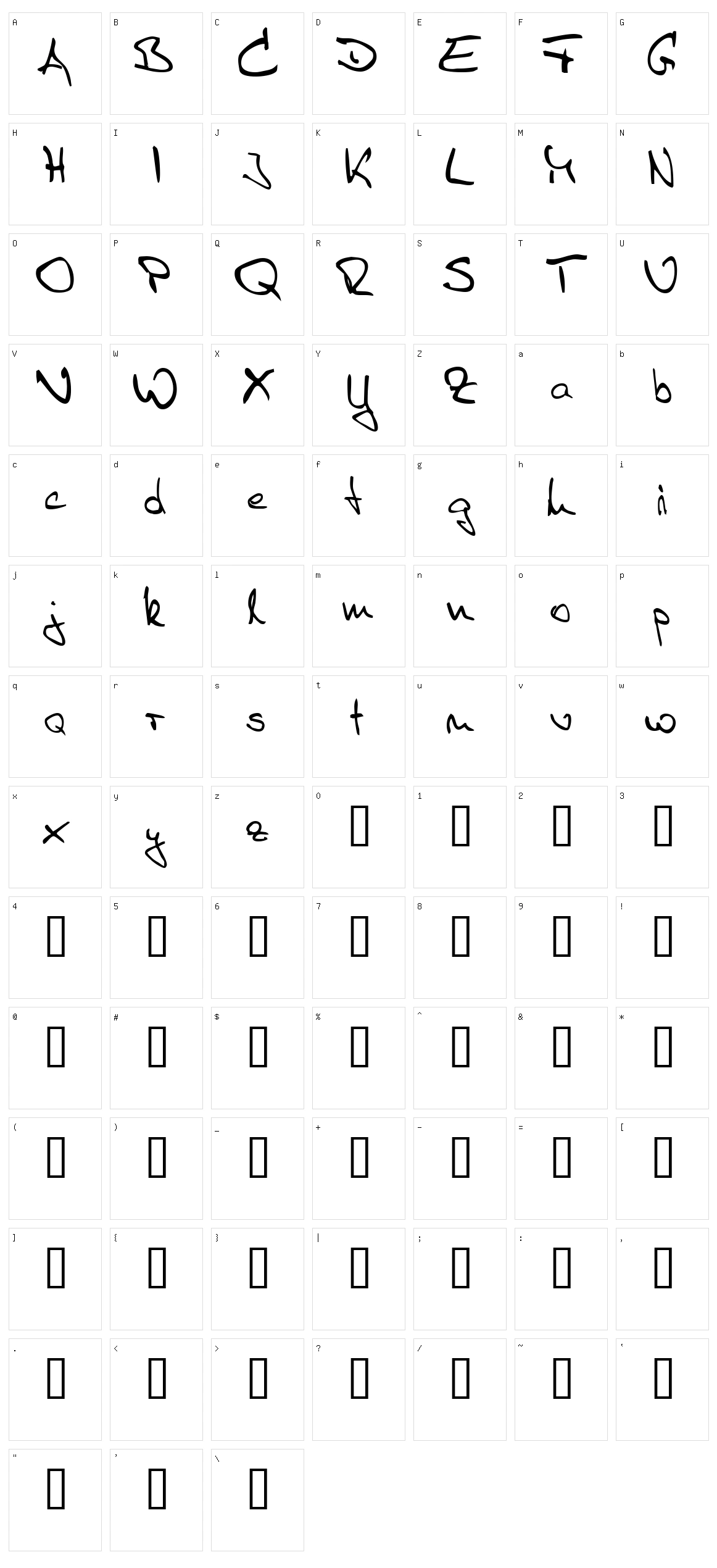 Sister R Character Set