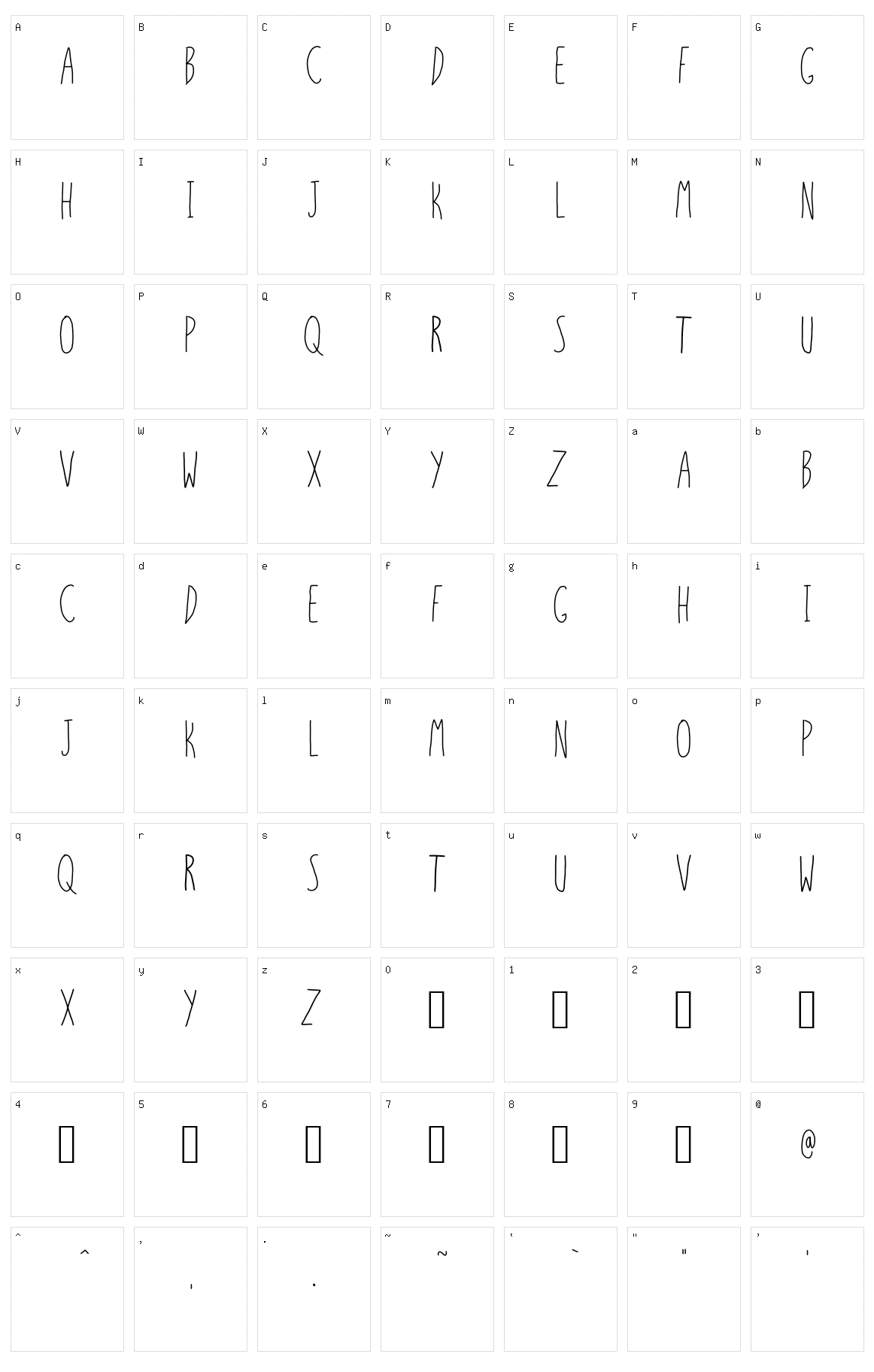 Six Sixteen Sixteen Character Set