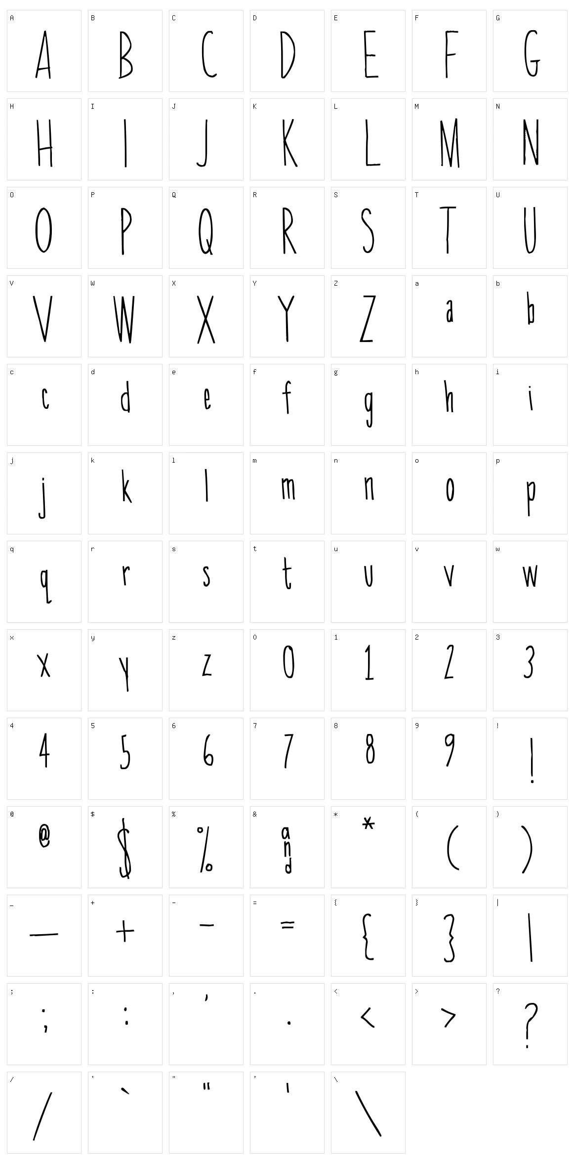 Skinny Chick Character Set