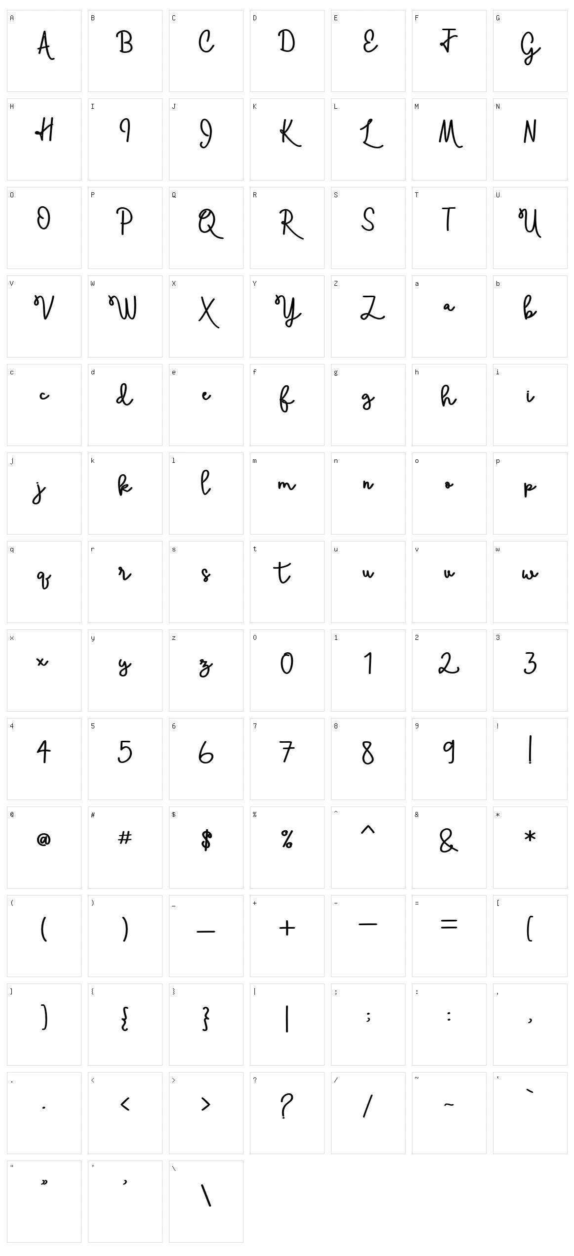 Skolateka Character Set