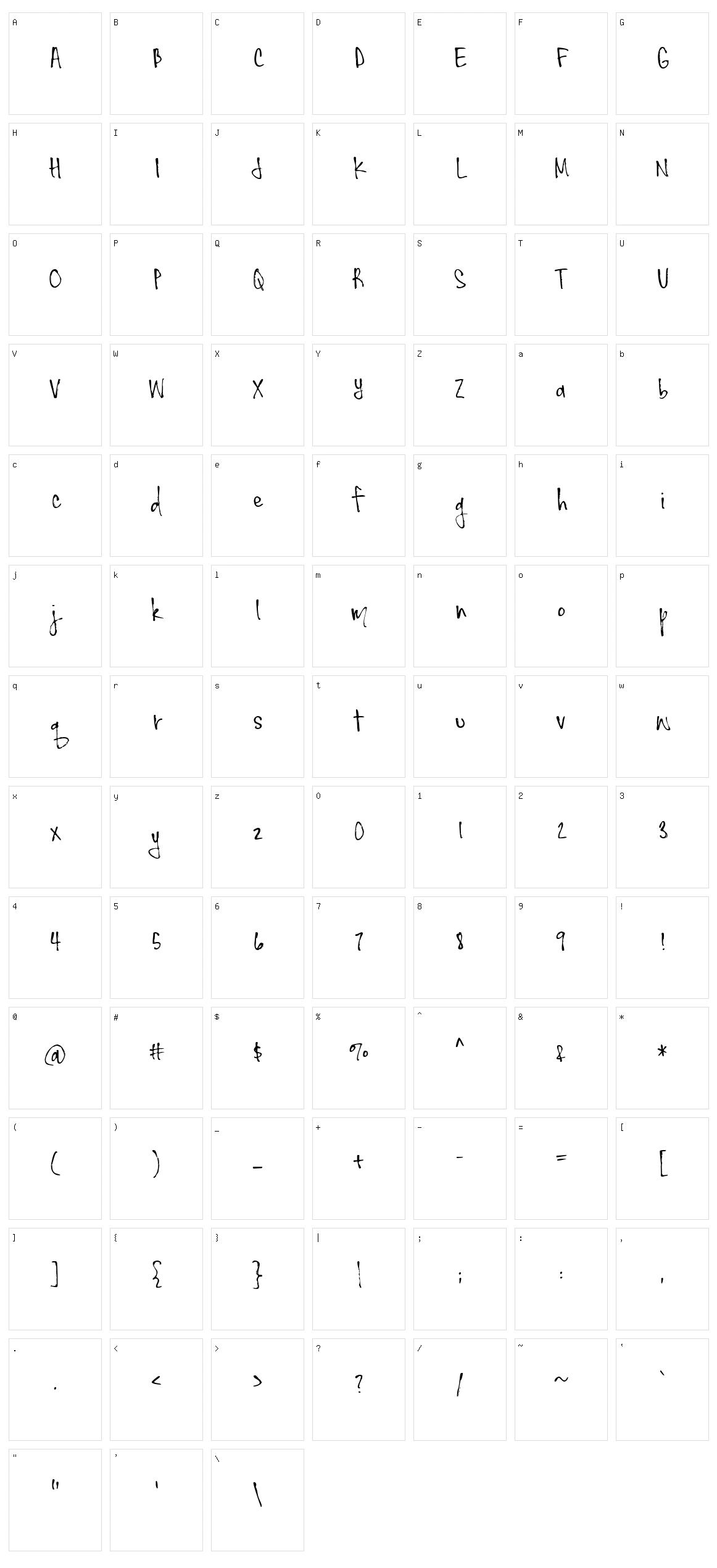 Skydancer Character Set