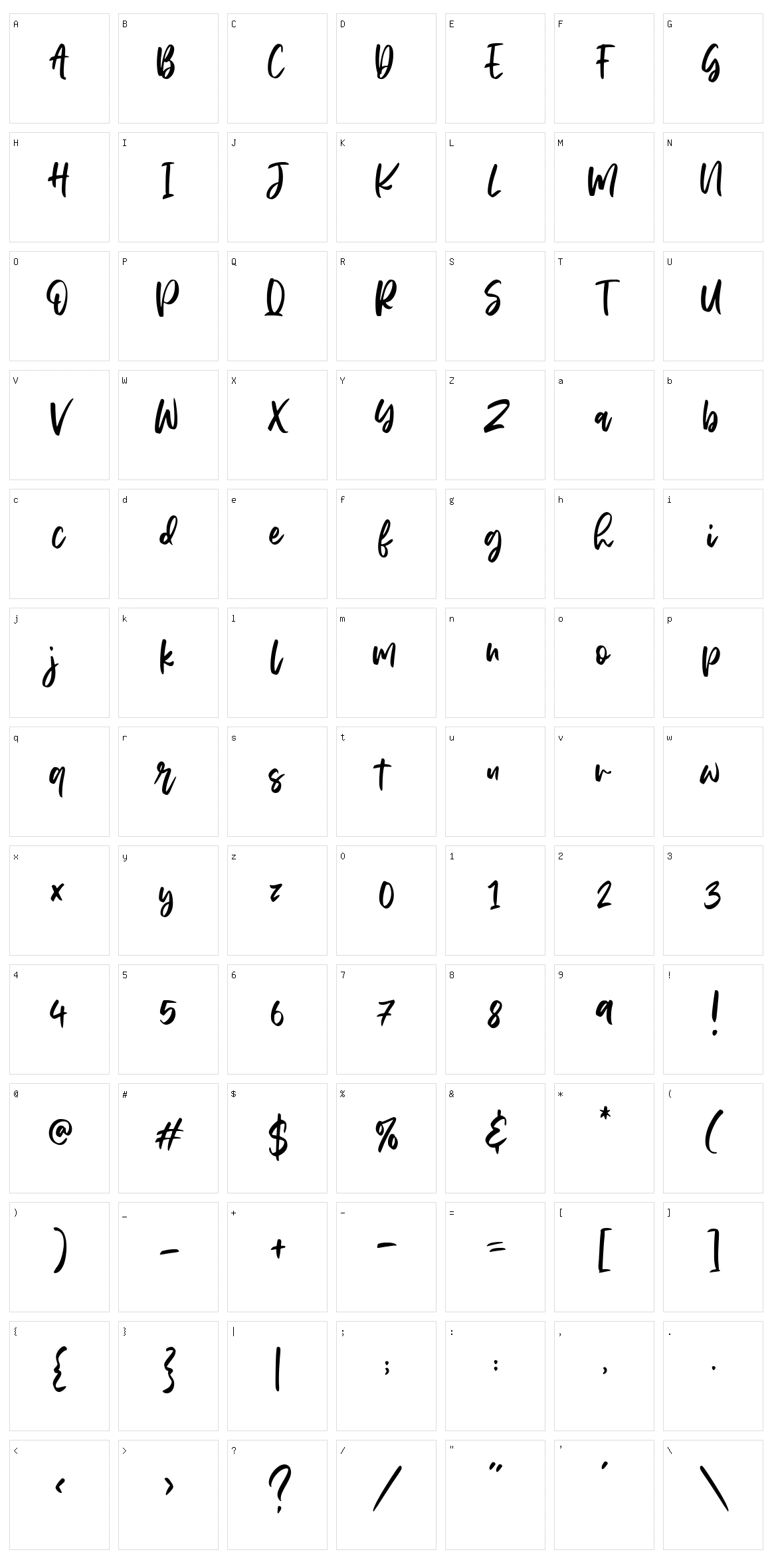 Skylake Character Set