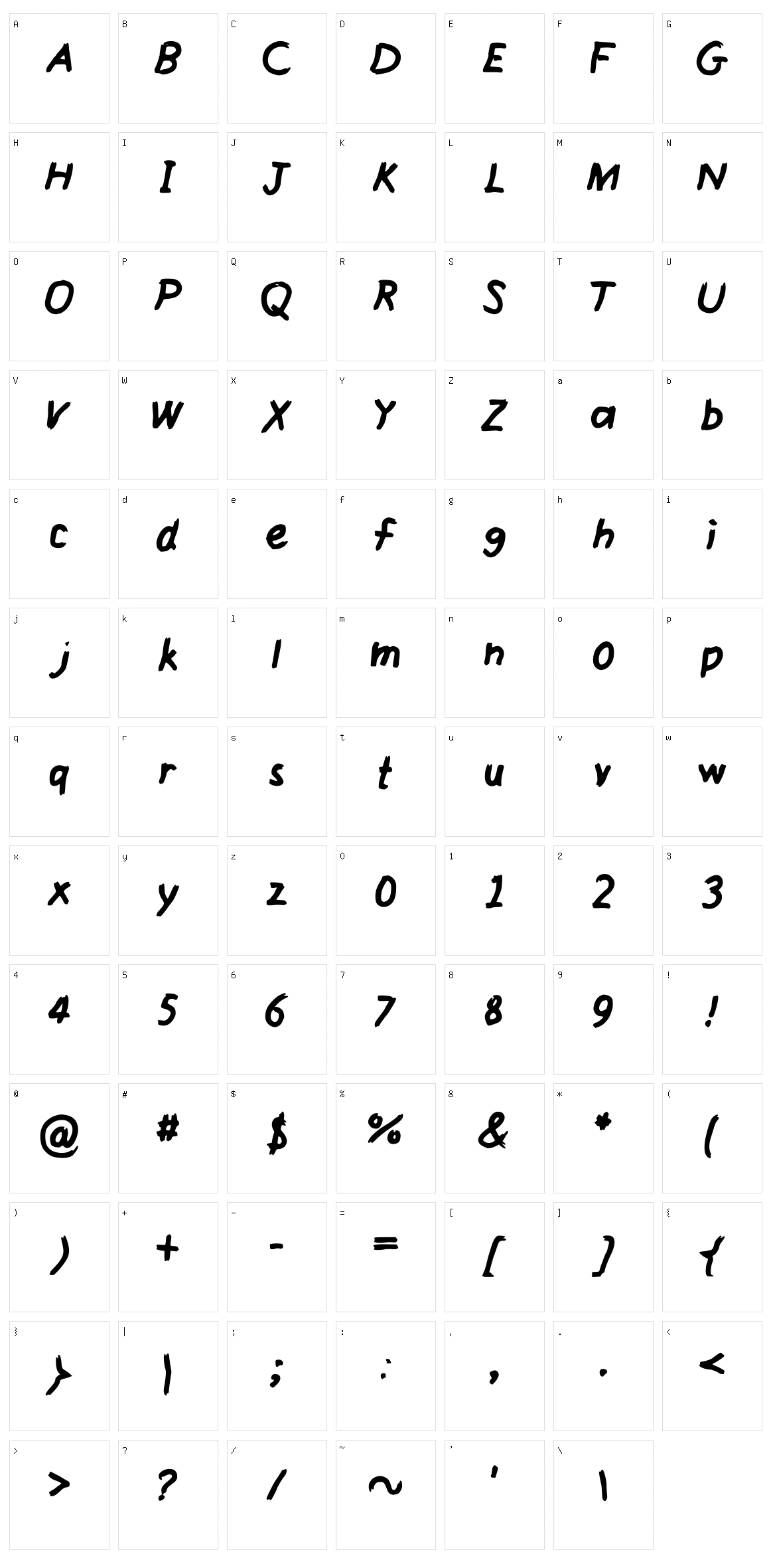 Sloppy Dragon VL Character Set