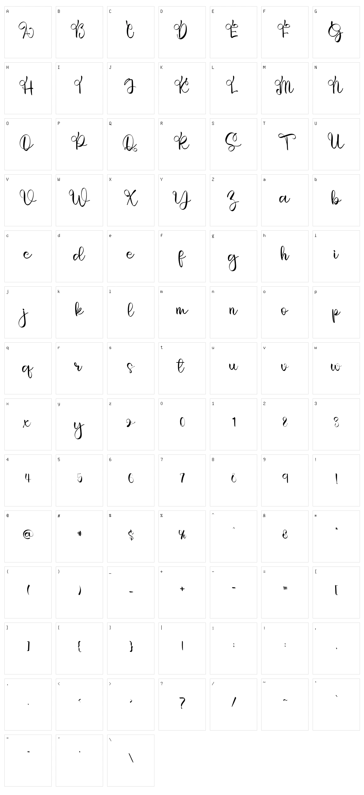 Smoothing Character Set