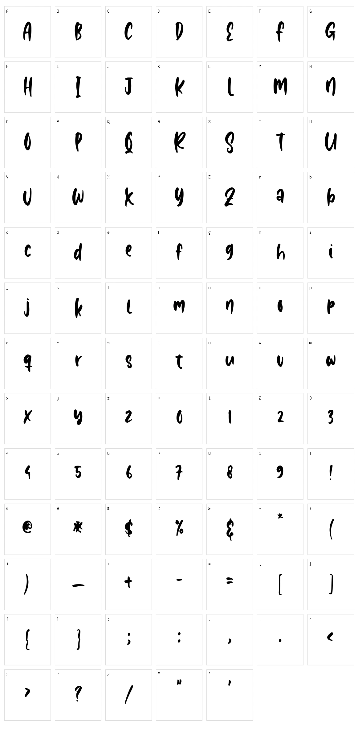 Snoopii Losee Character Set