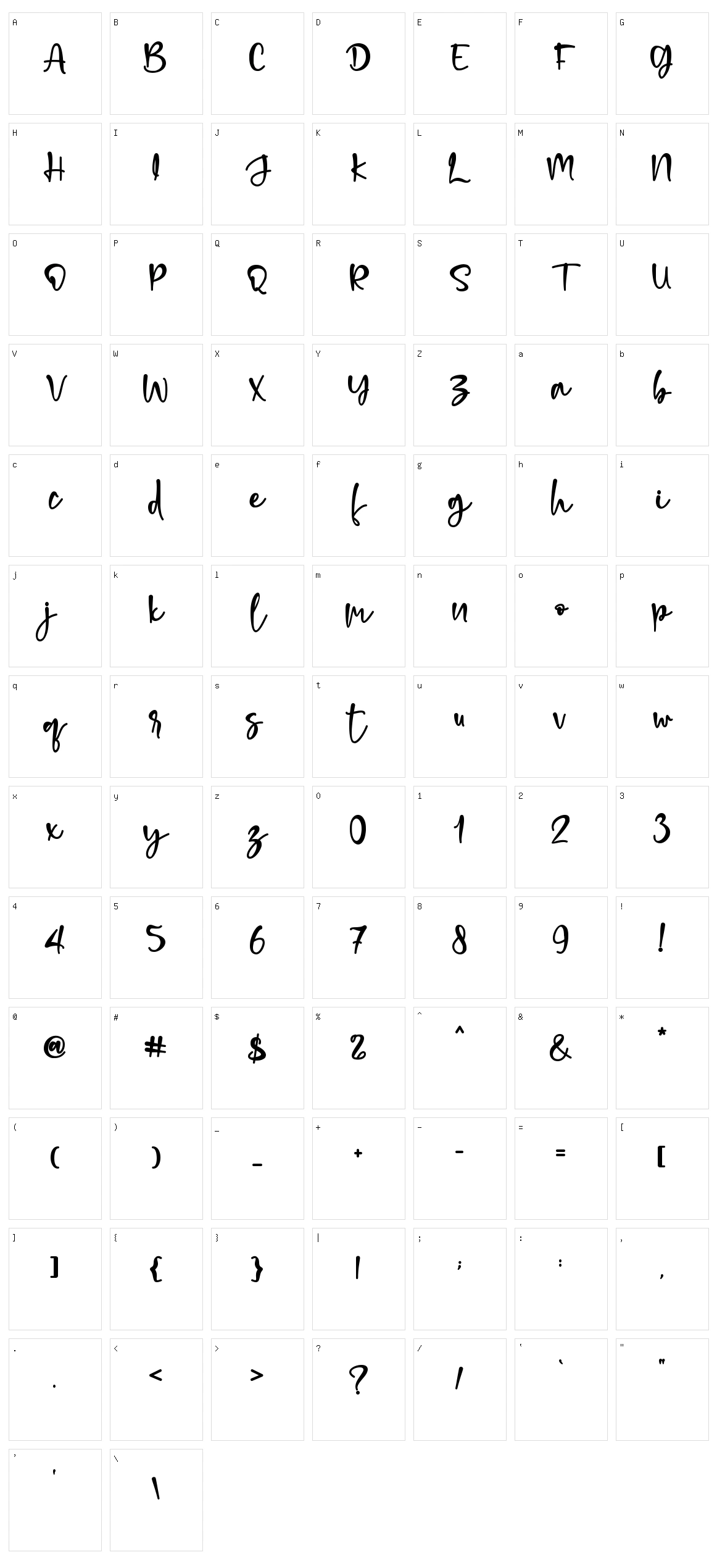 Snow Bound Character Set