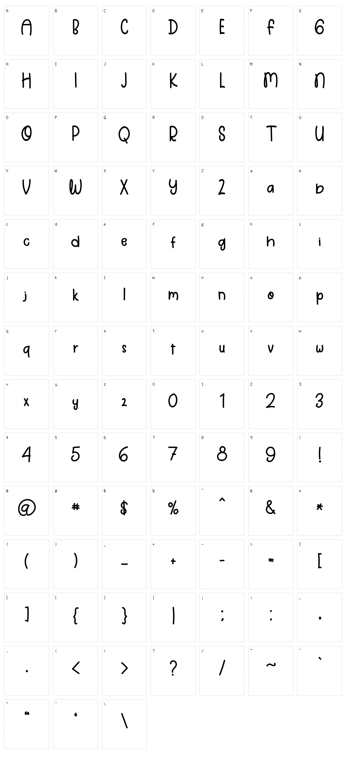 Sometimes Character Set