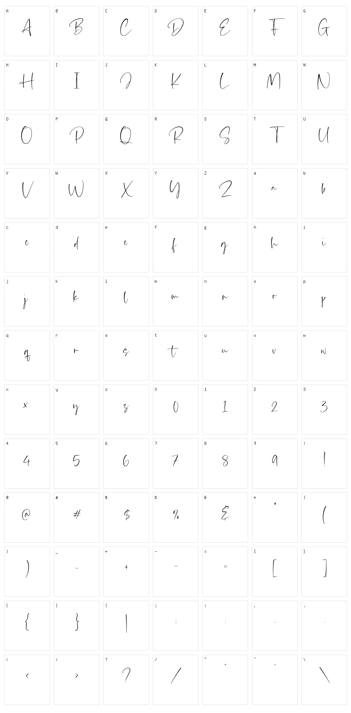 Sophia Marilyn Character Set