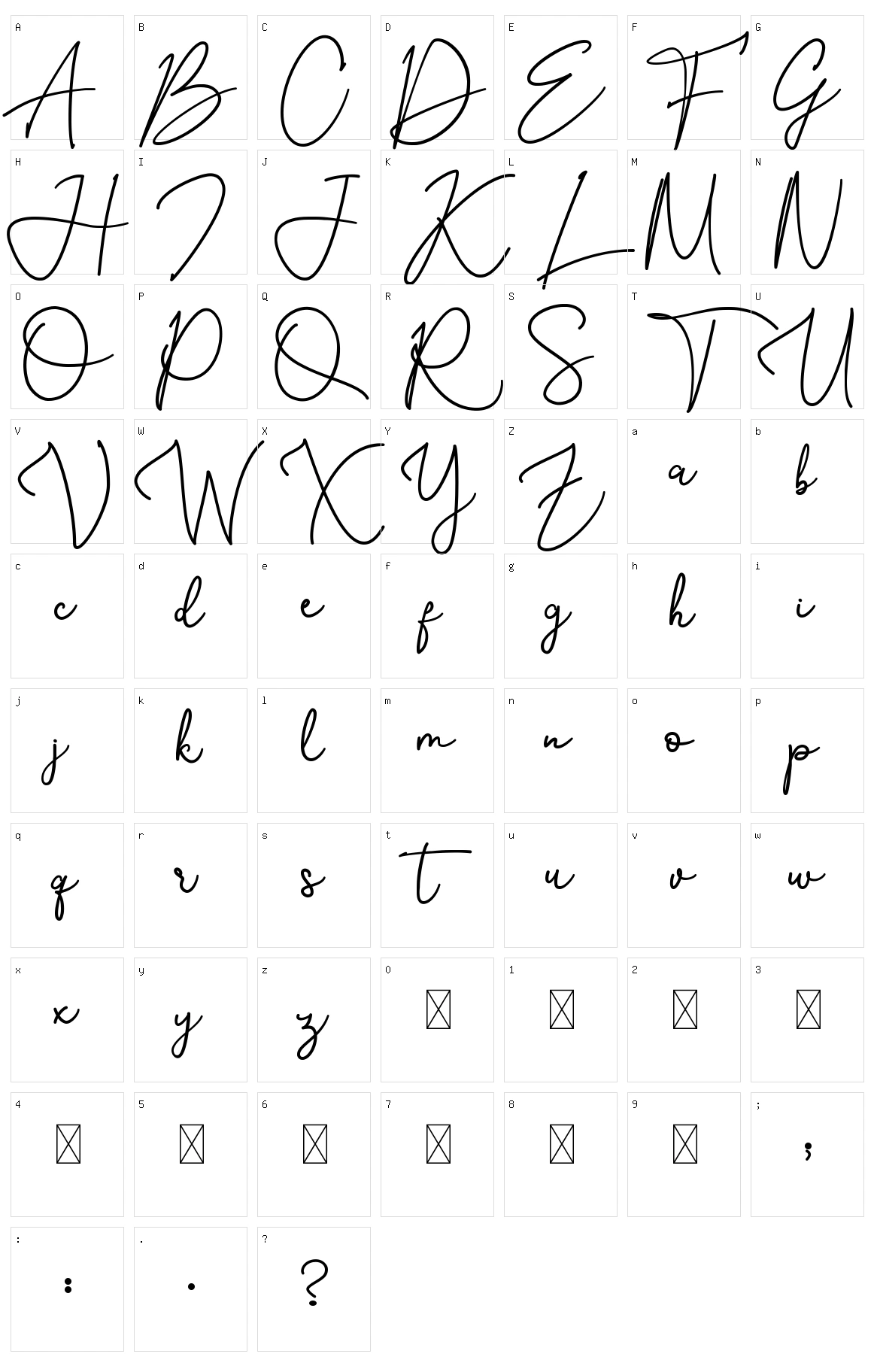 Southern Jannie Character Set