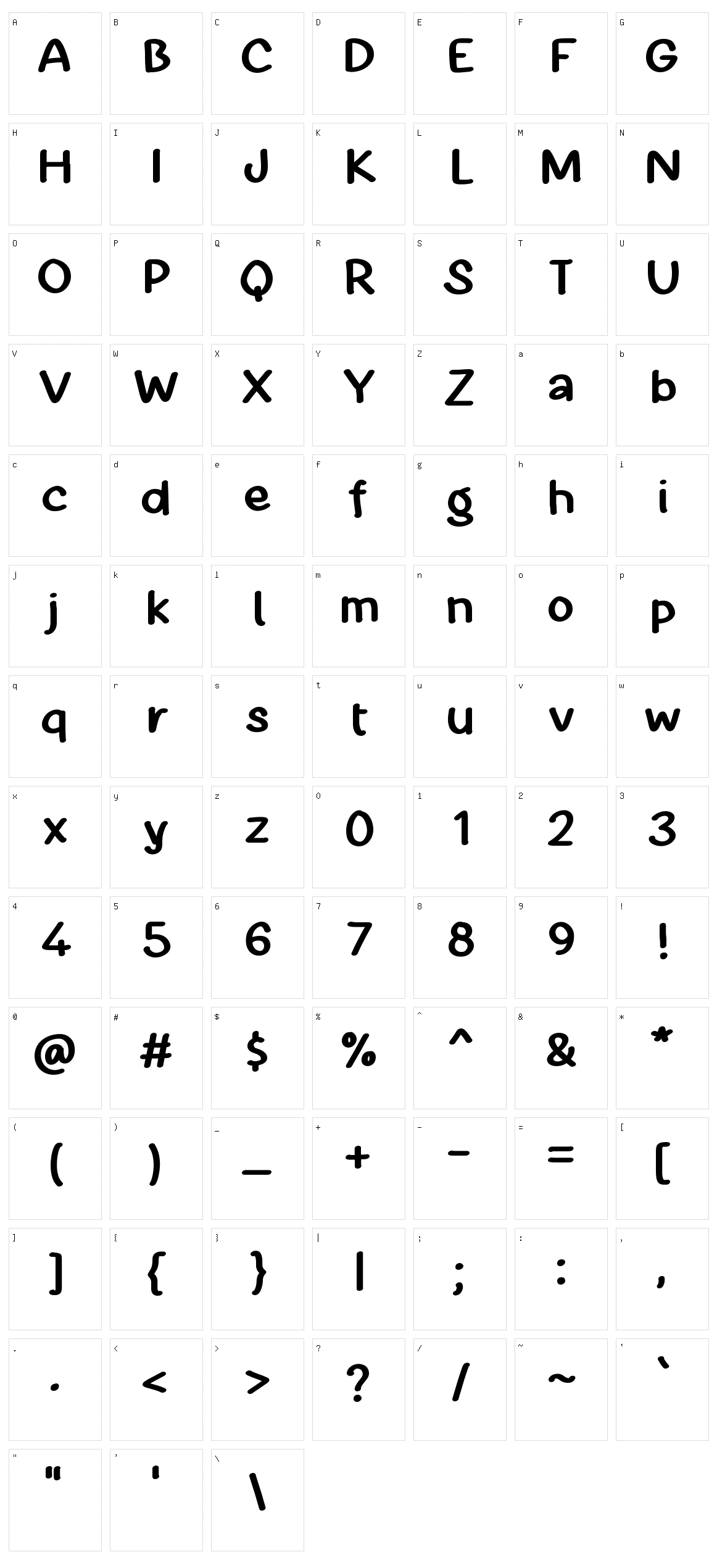 Southern Melody Character Set