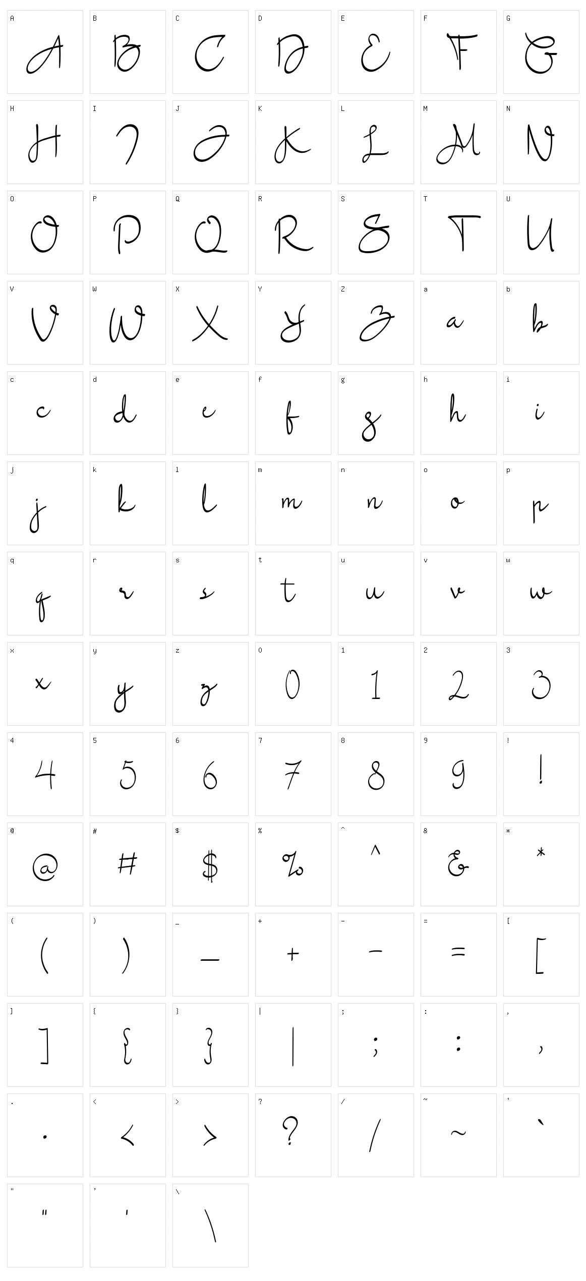 Southernsky Character Set