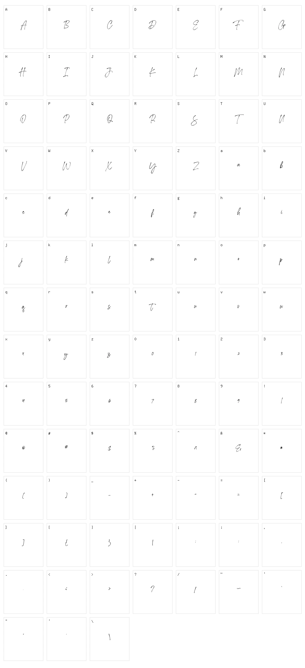 Southgirl Character Set