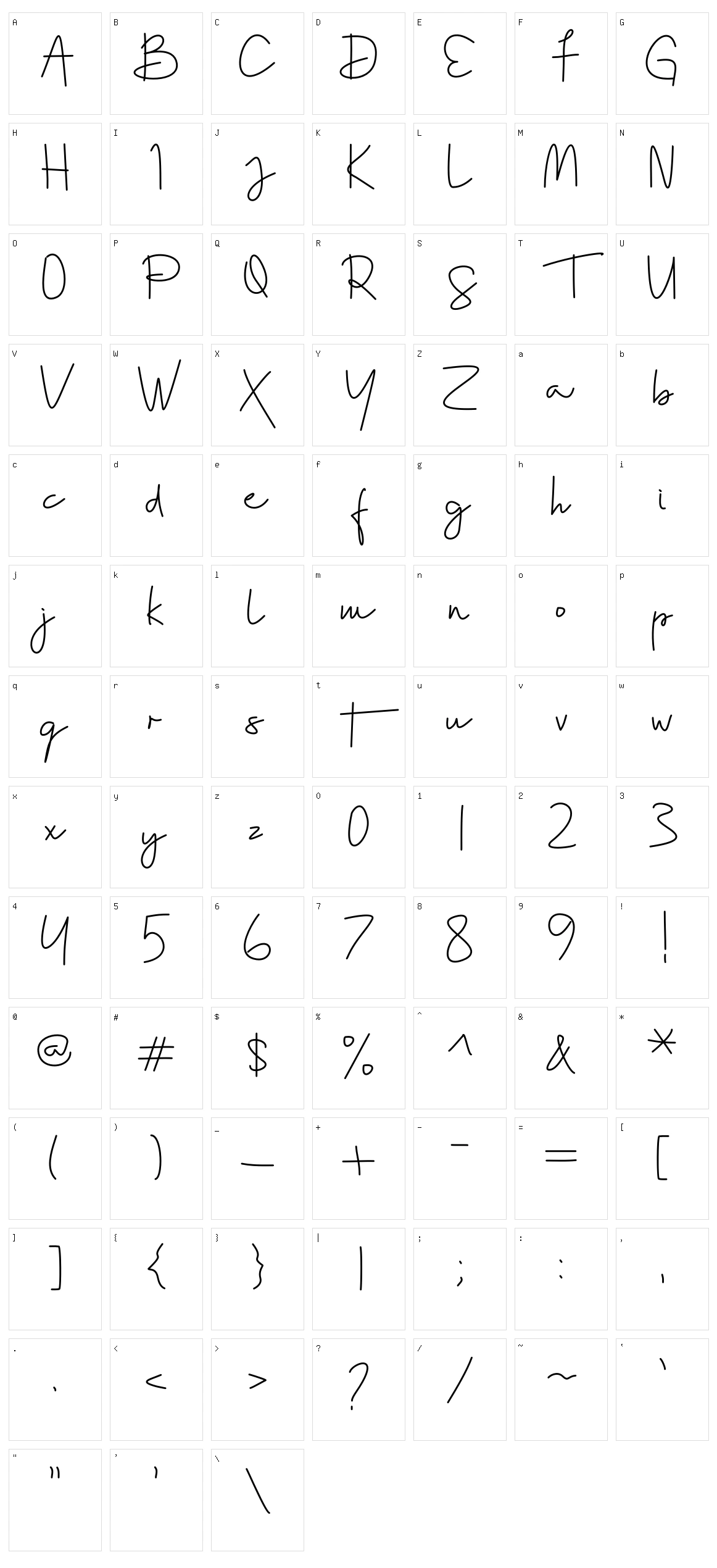 Southja Character Set