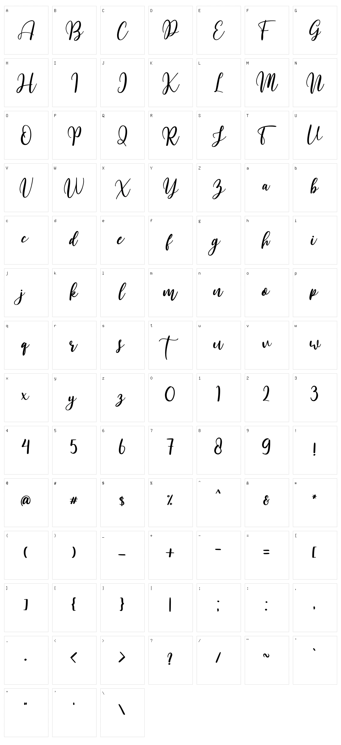 Southland Character Set