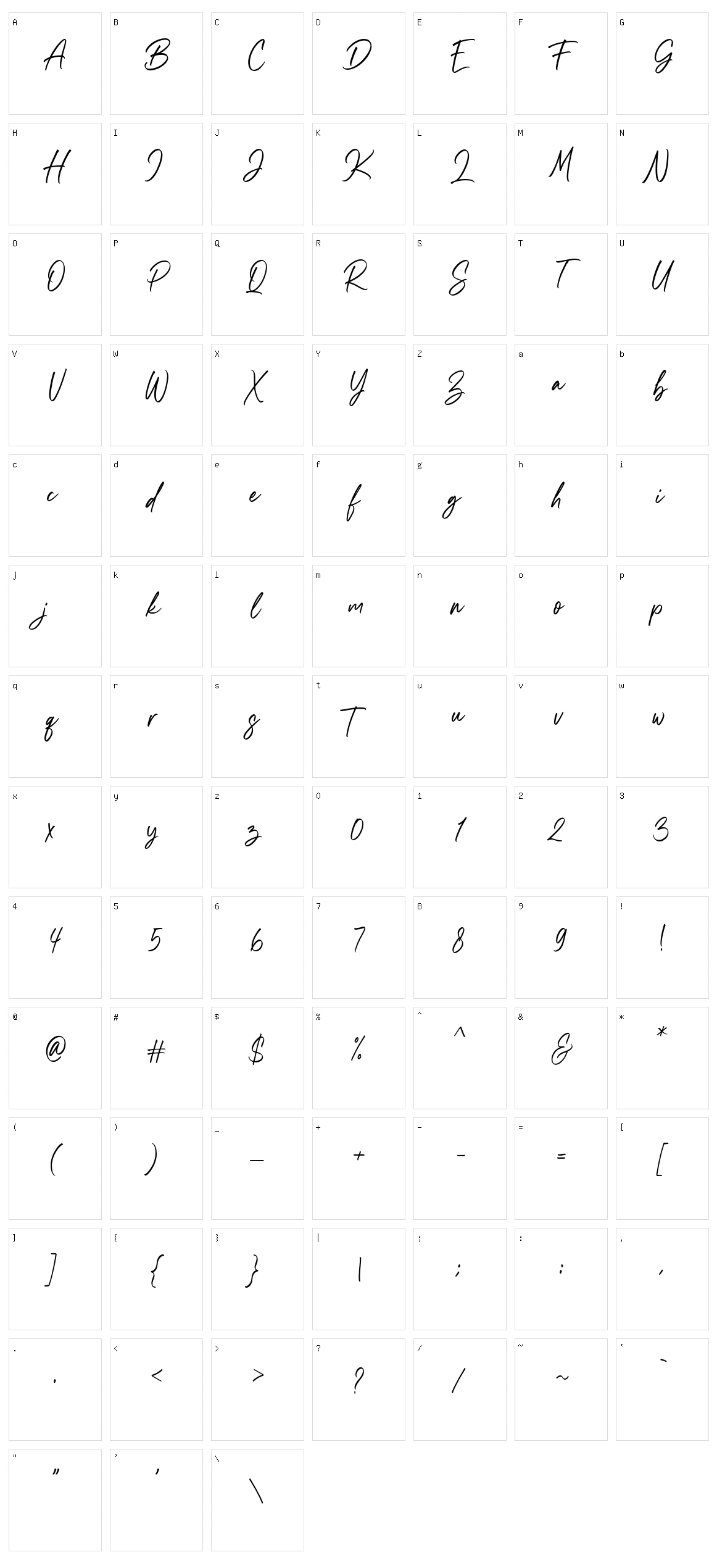 Southland Letter Character Set