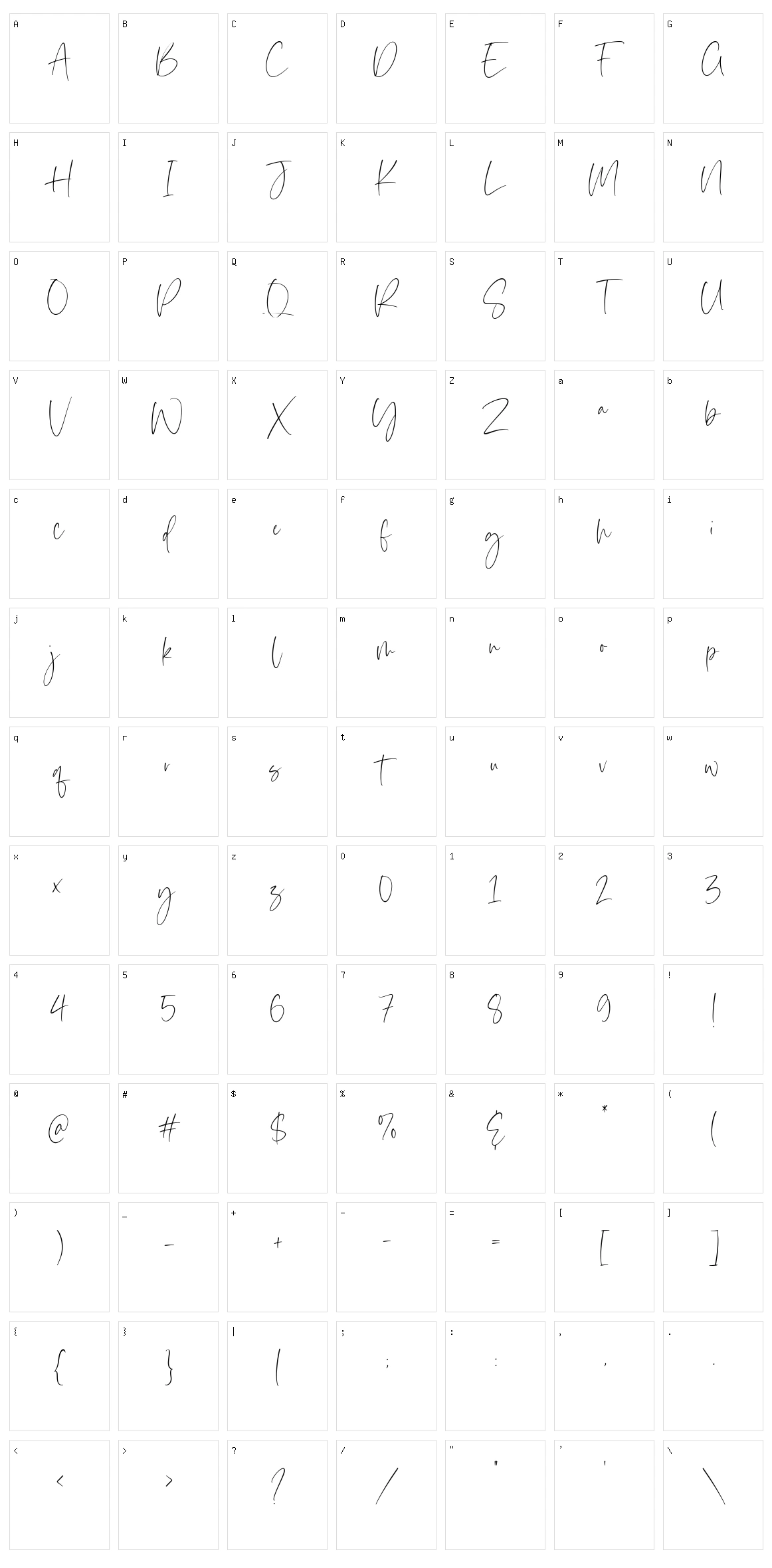 Southwood Character Set