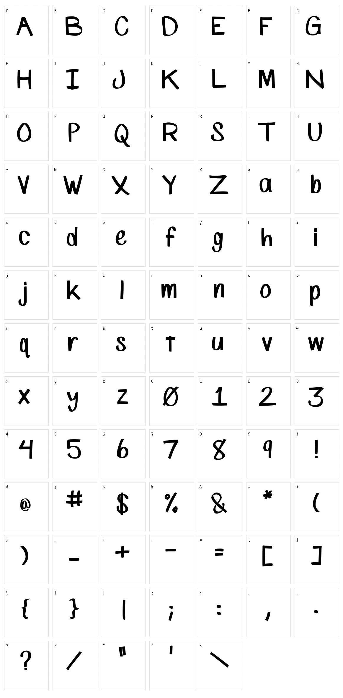 SP Marker Character Set