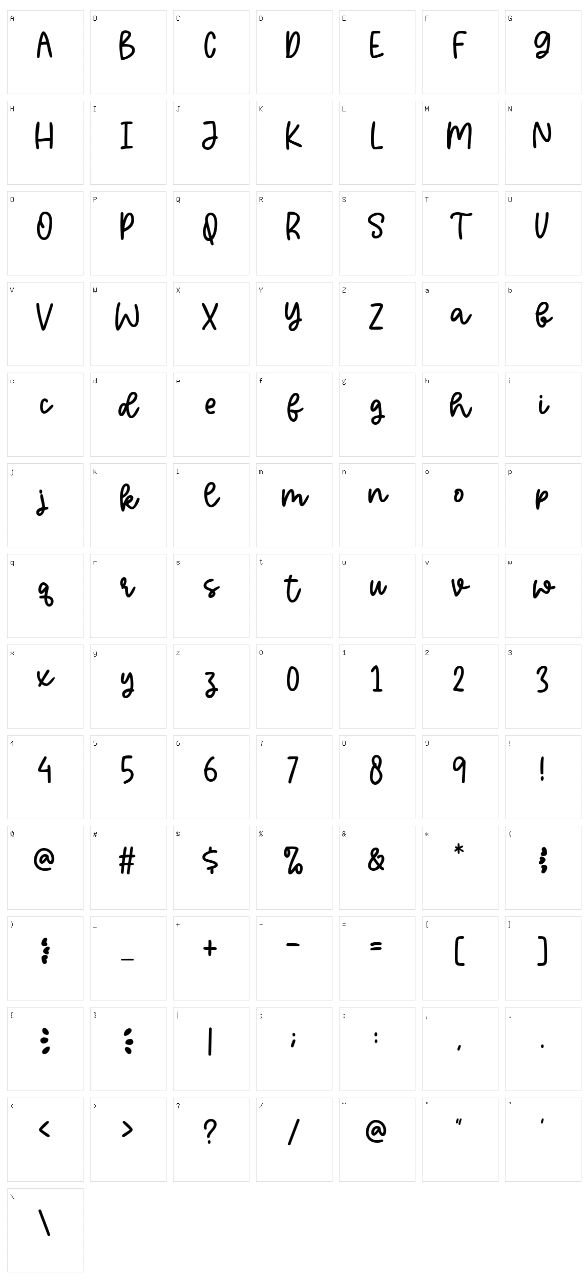 Sparkling Character Set