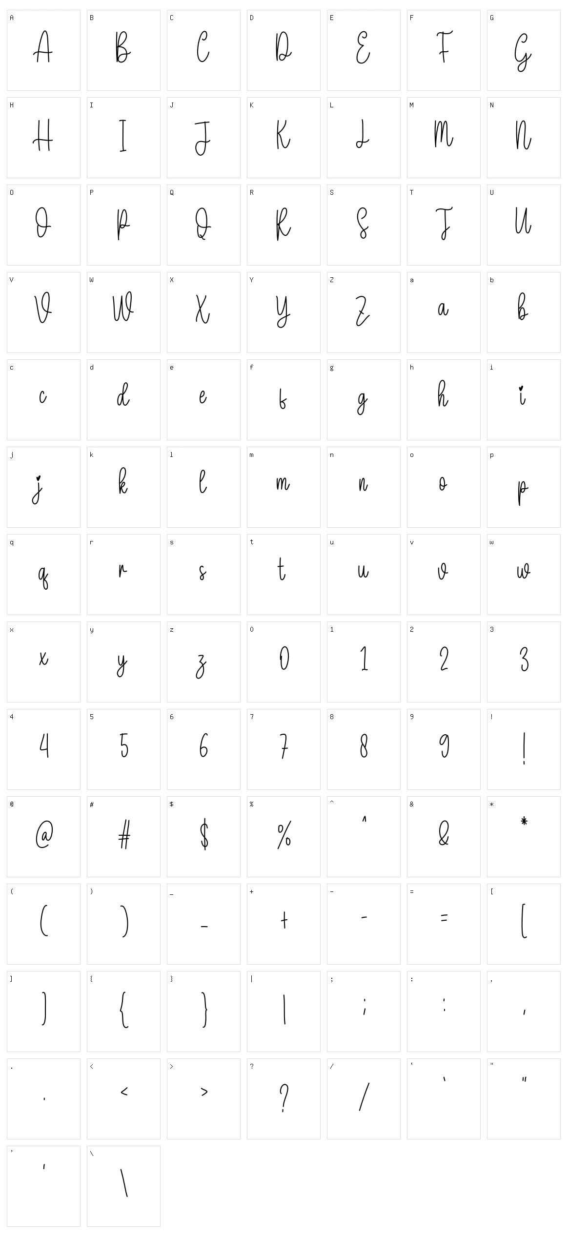 Sparkling Character Set