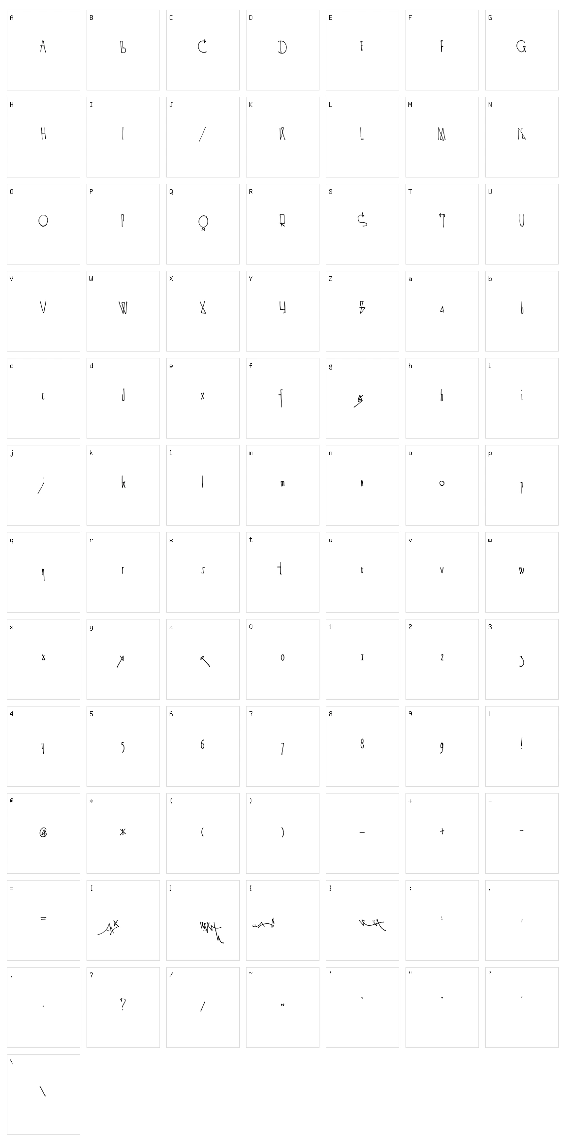 Spijker 08 Character Set