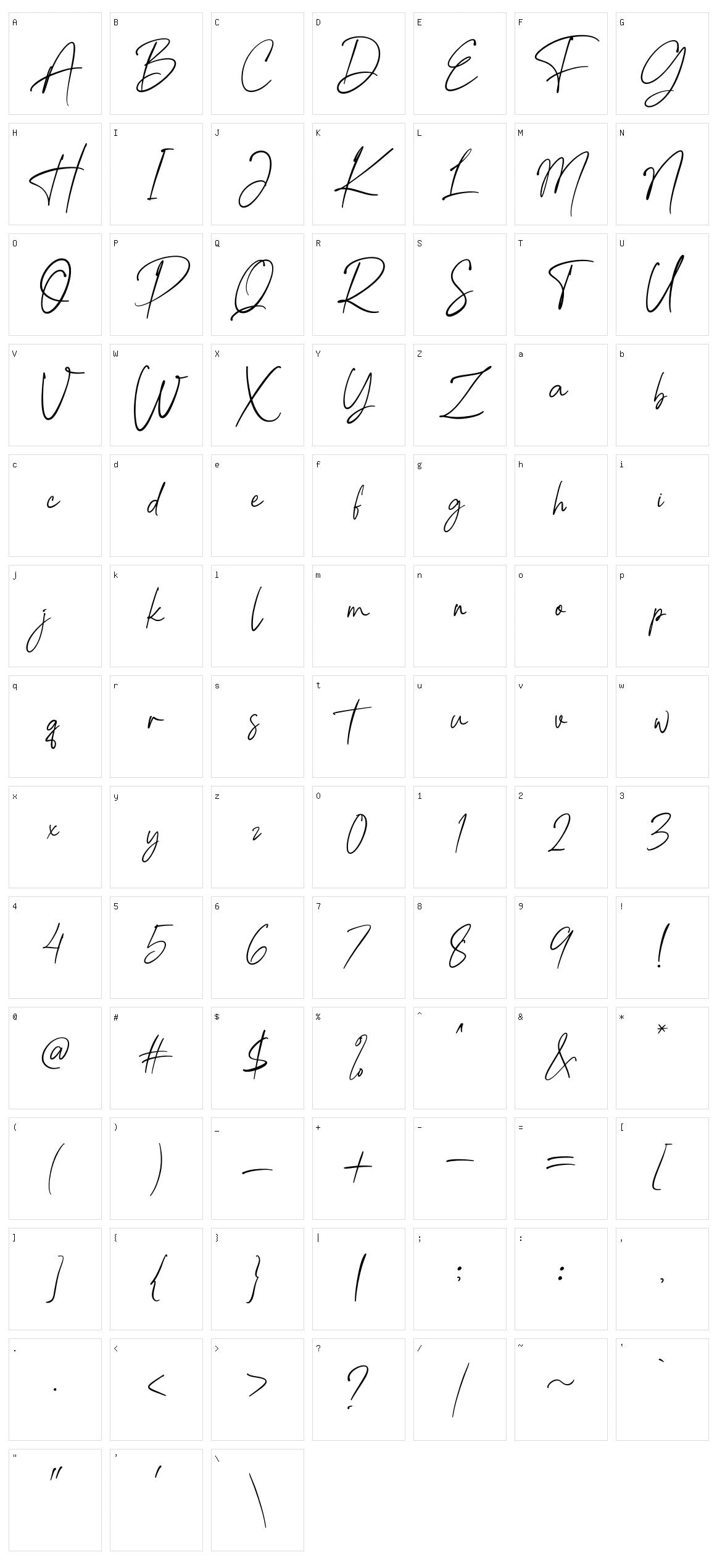 Springfield Character Set