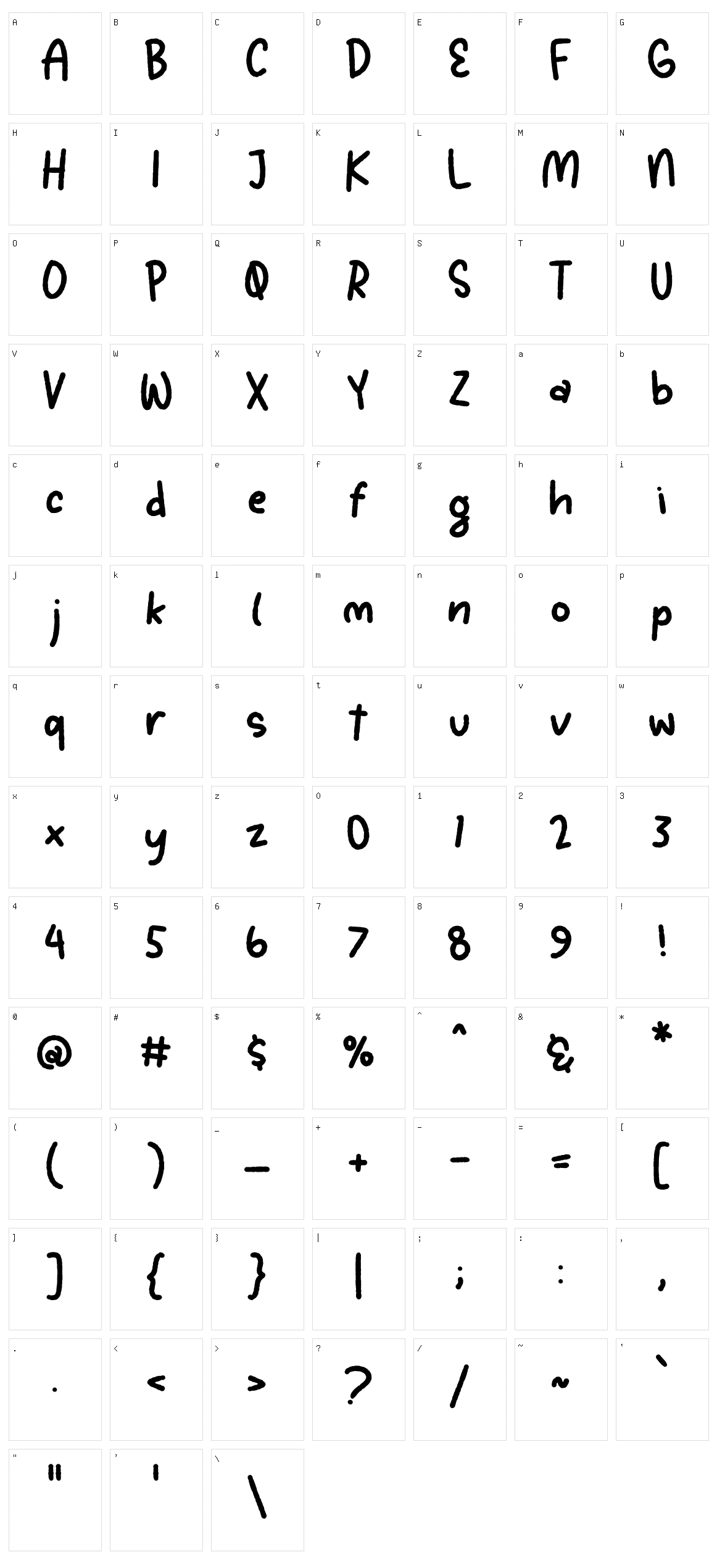 Squash Delight Character Set