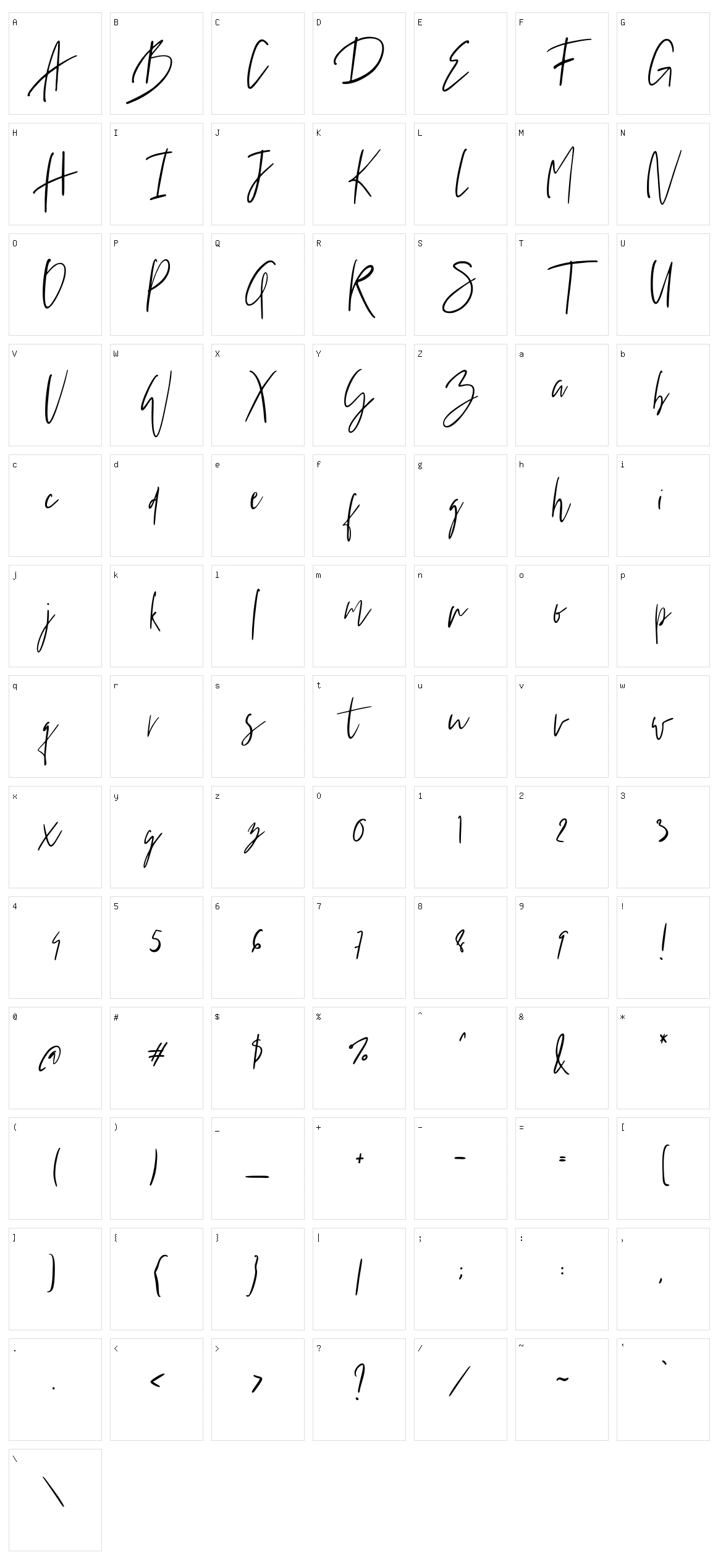 Stadella Character Set