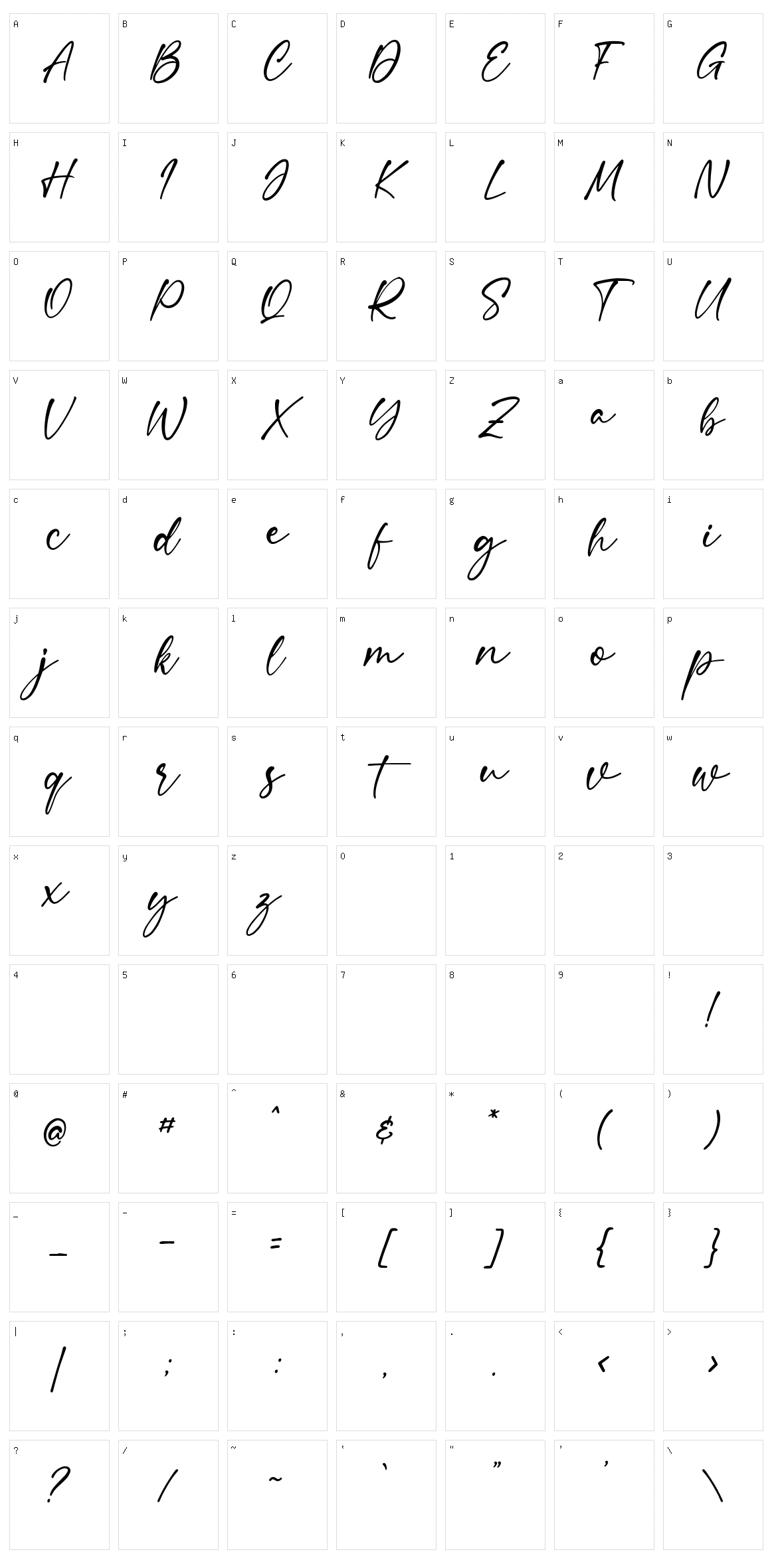 Steinfeld Character Set