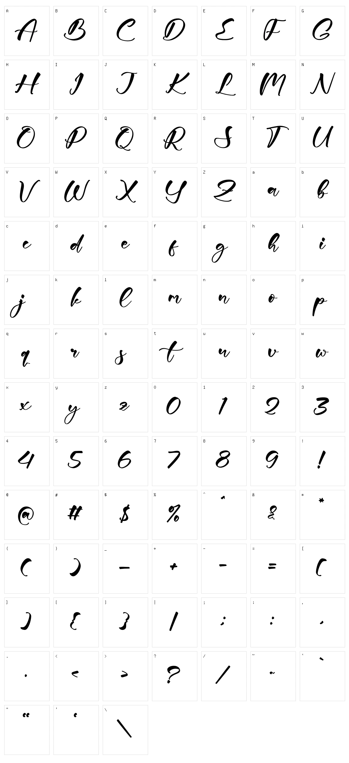 Steinfild Character Set