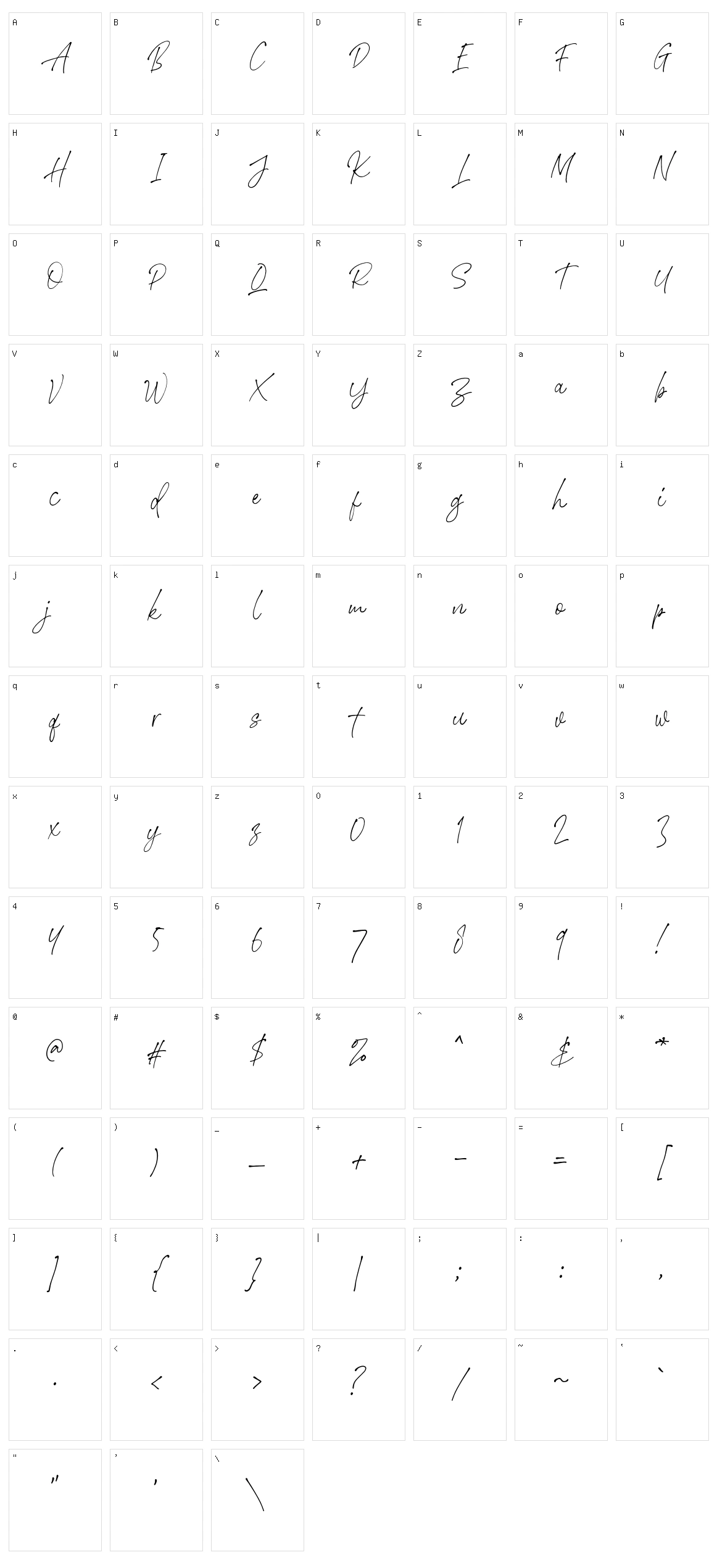 Stephen Gillion Character Set