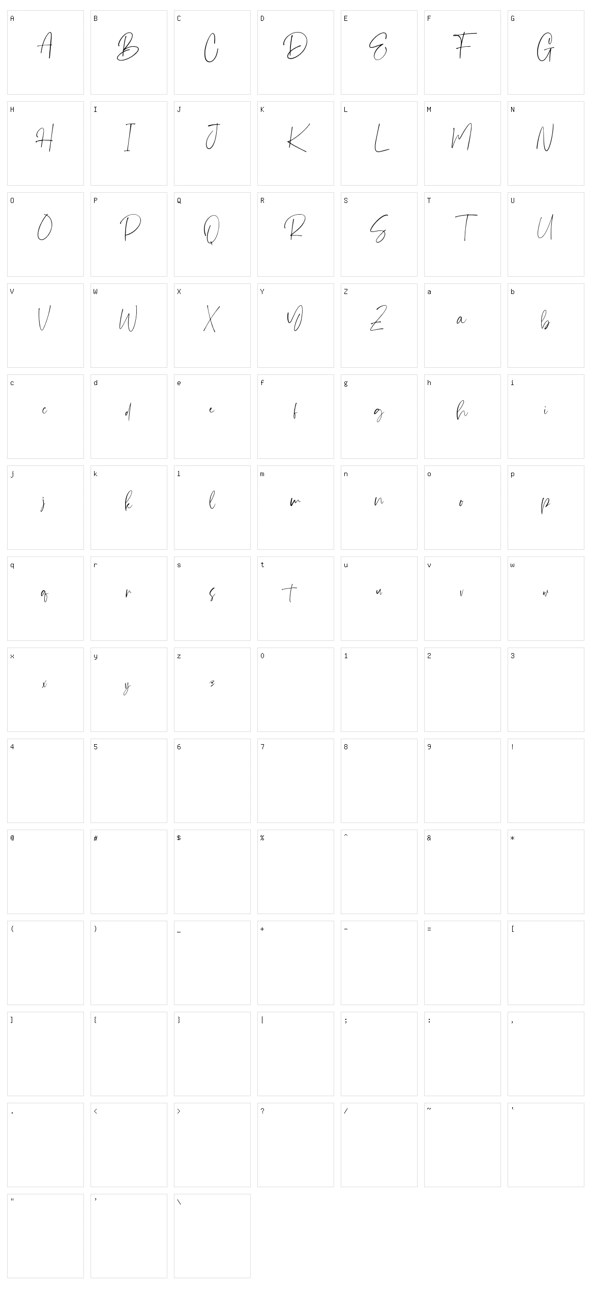 Steven Mattew Character Set