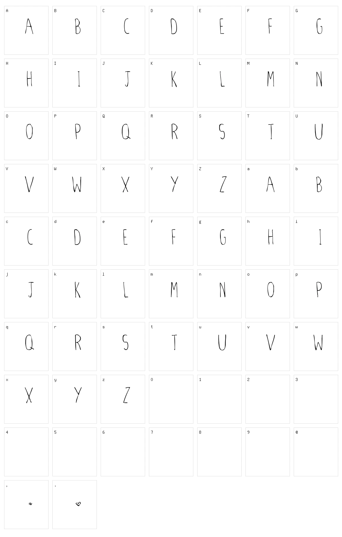 Stiletto Skinny Character Set