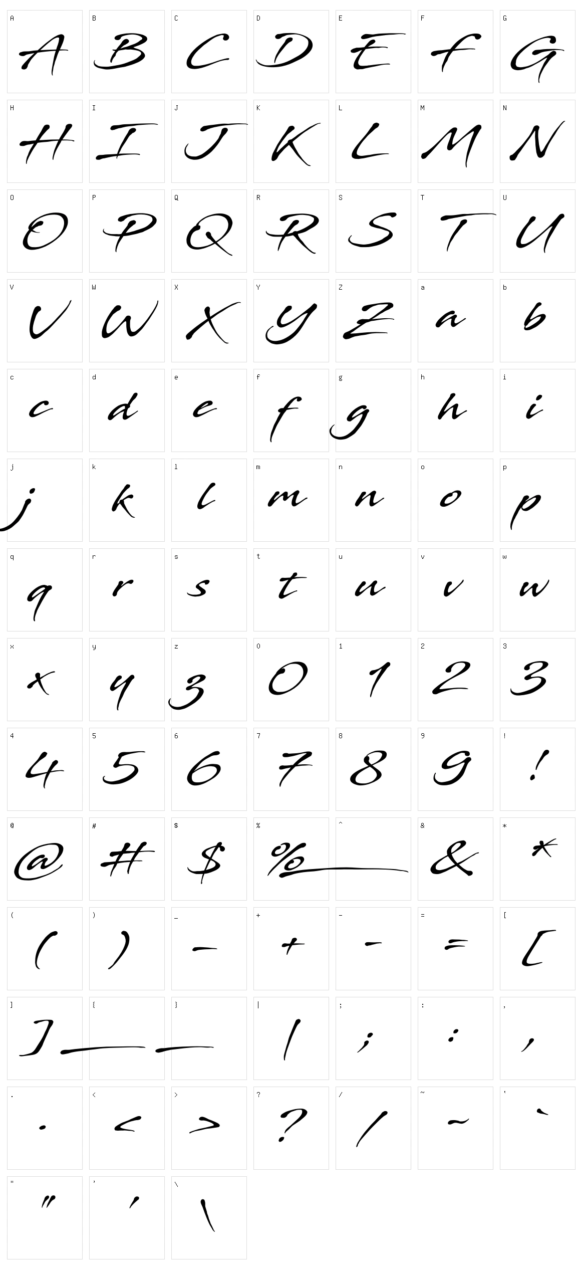 Stingray Character Set