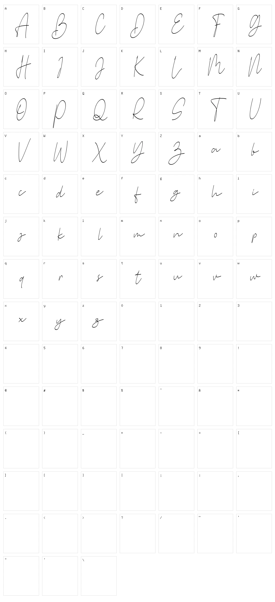 Stone Garden Character Set