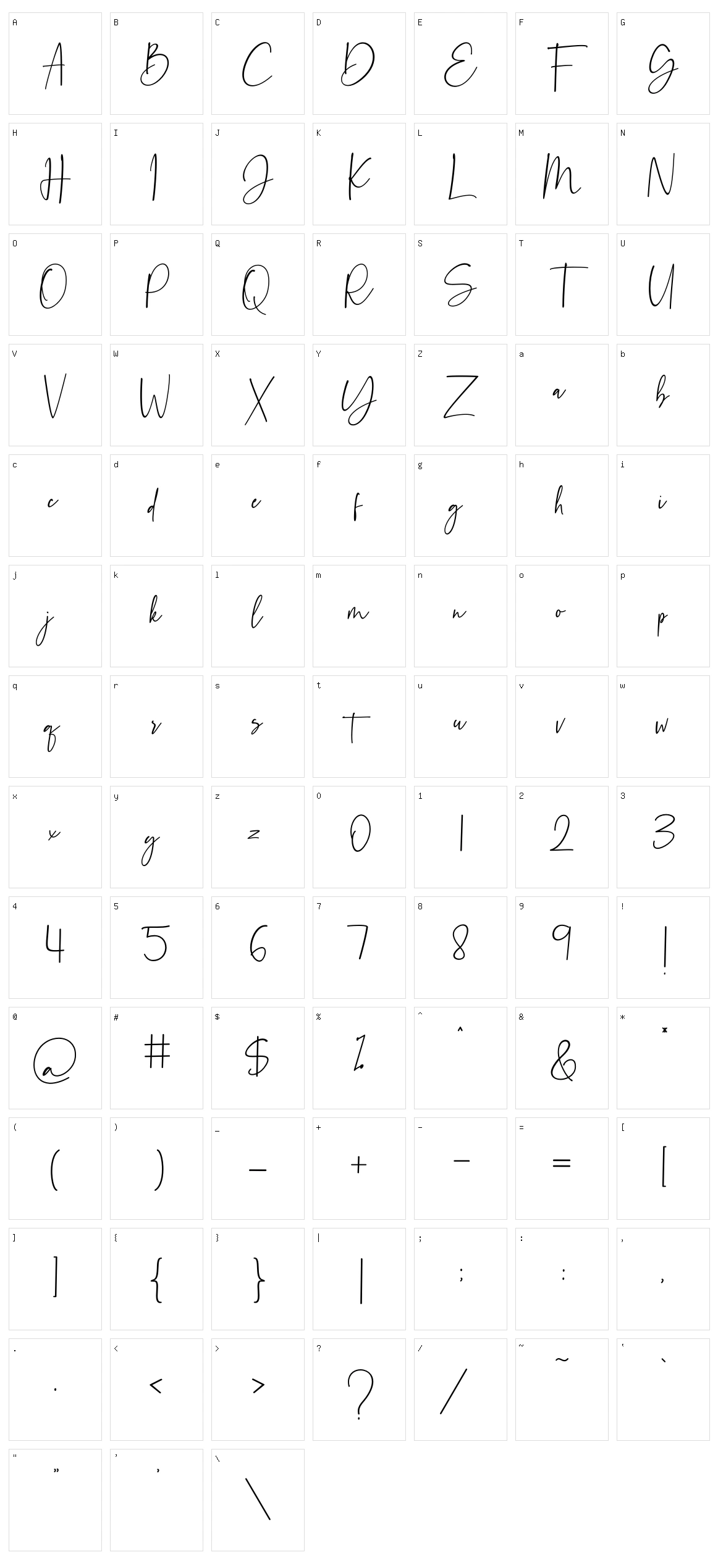 Stoner Character Set