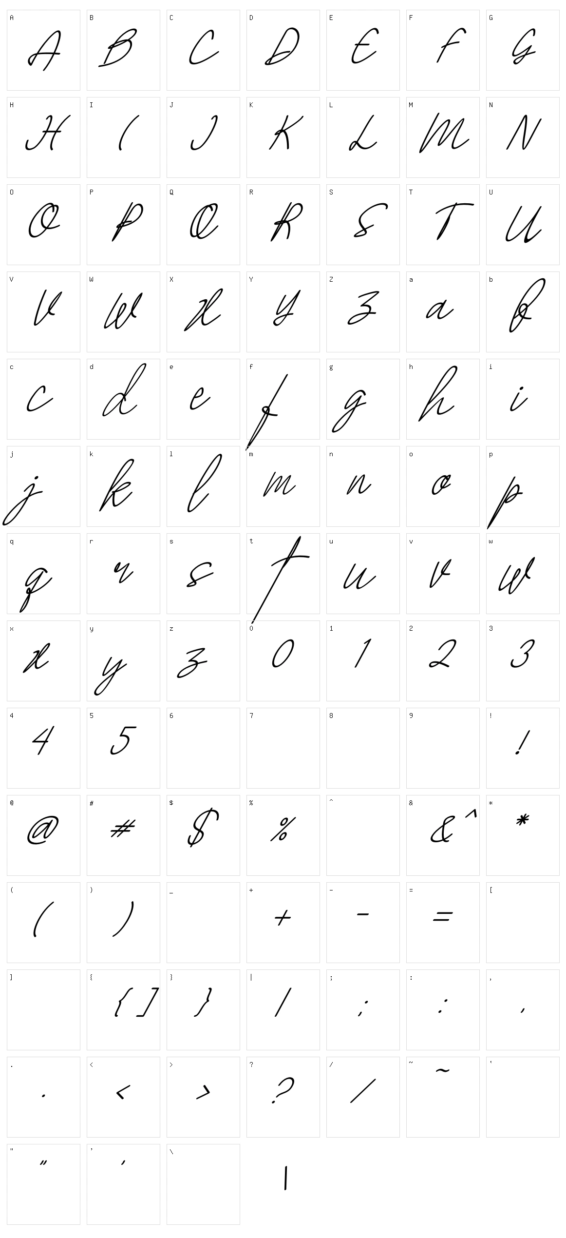 Stones Character Set