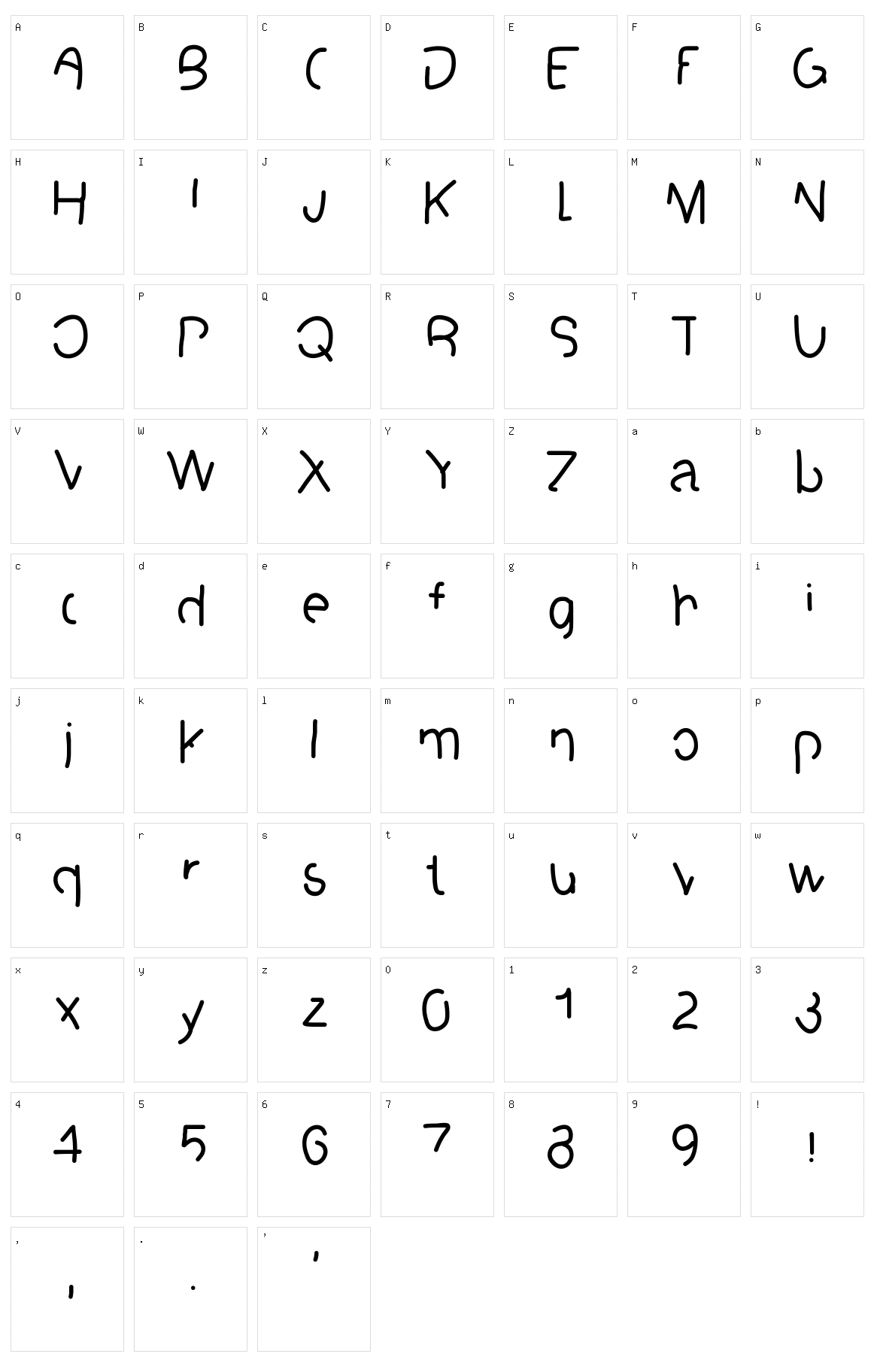 Stop Please Character Set