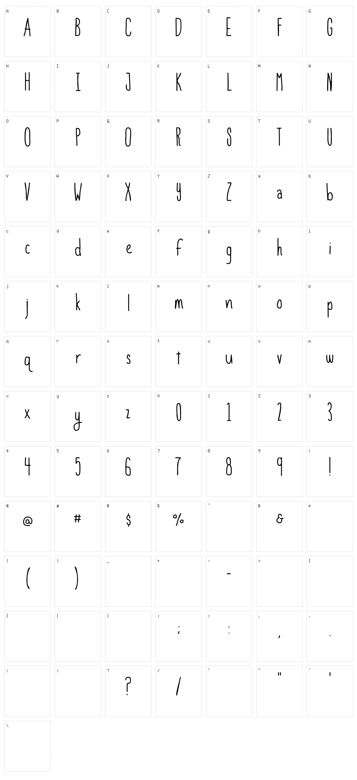 Strawberry Avalanche Character Set