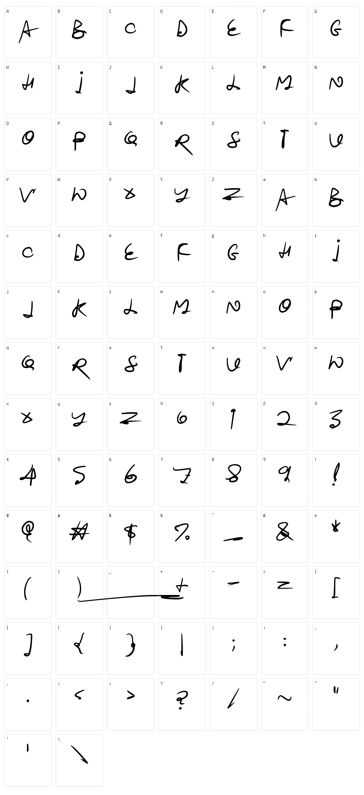 Stroketastic Character Set