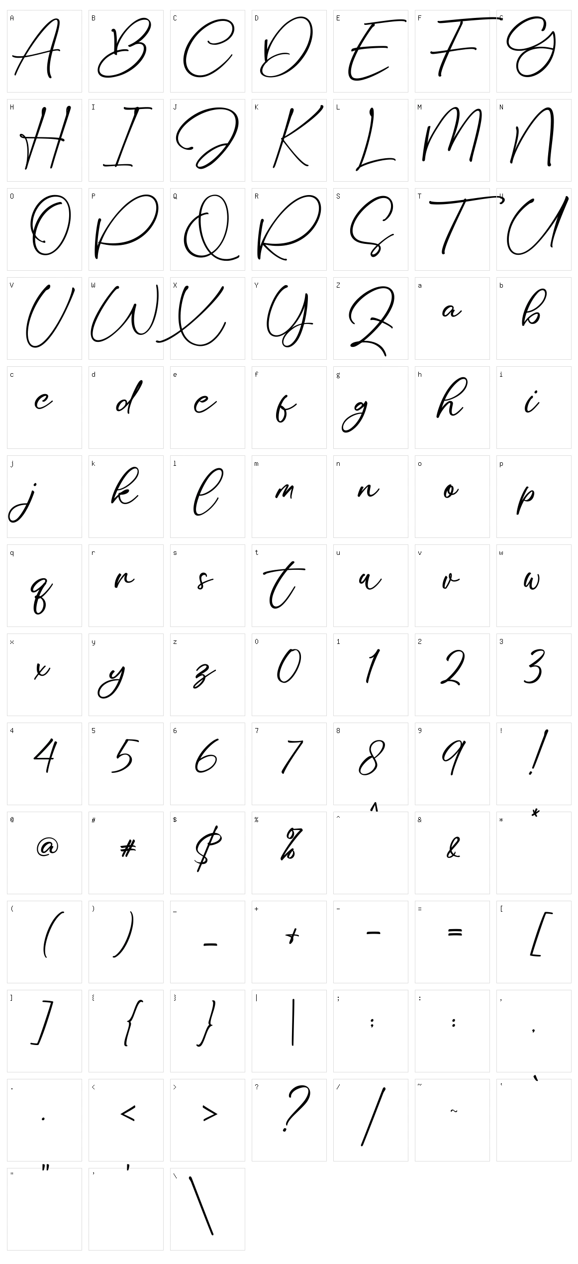 Stylissa Character Set