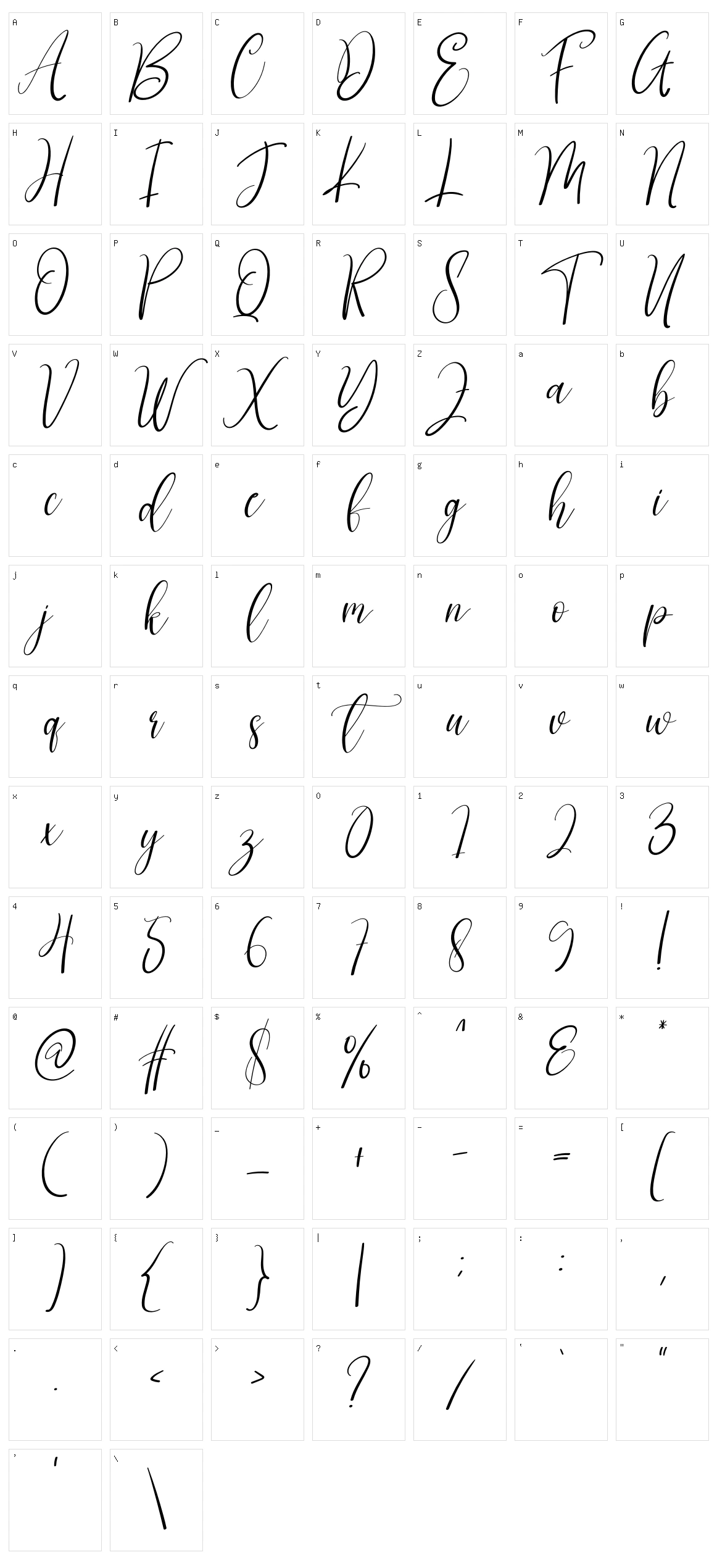 Sublimation Character Set