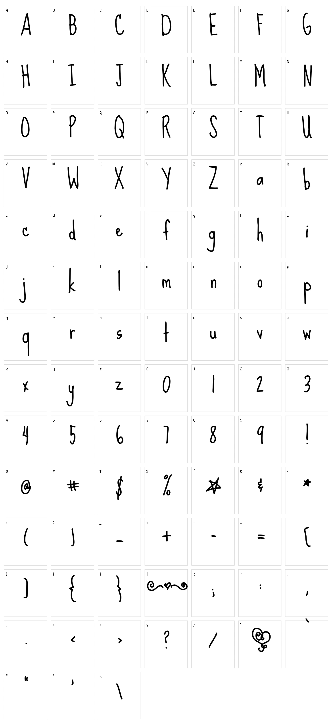 Sue Ellen Francisco Character Set