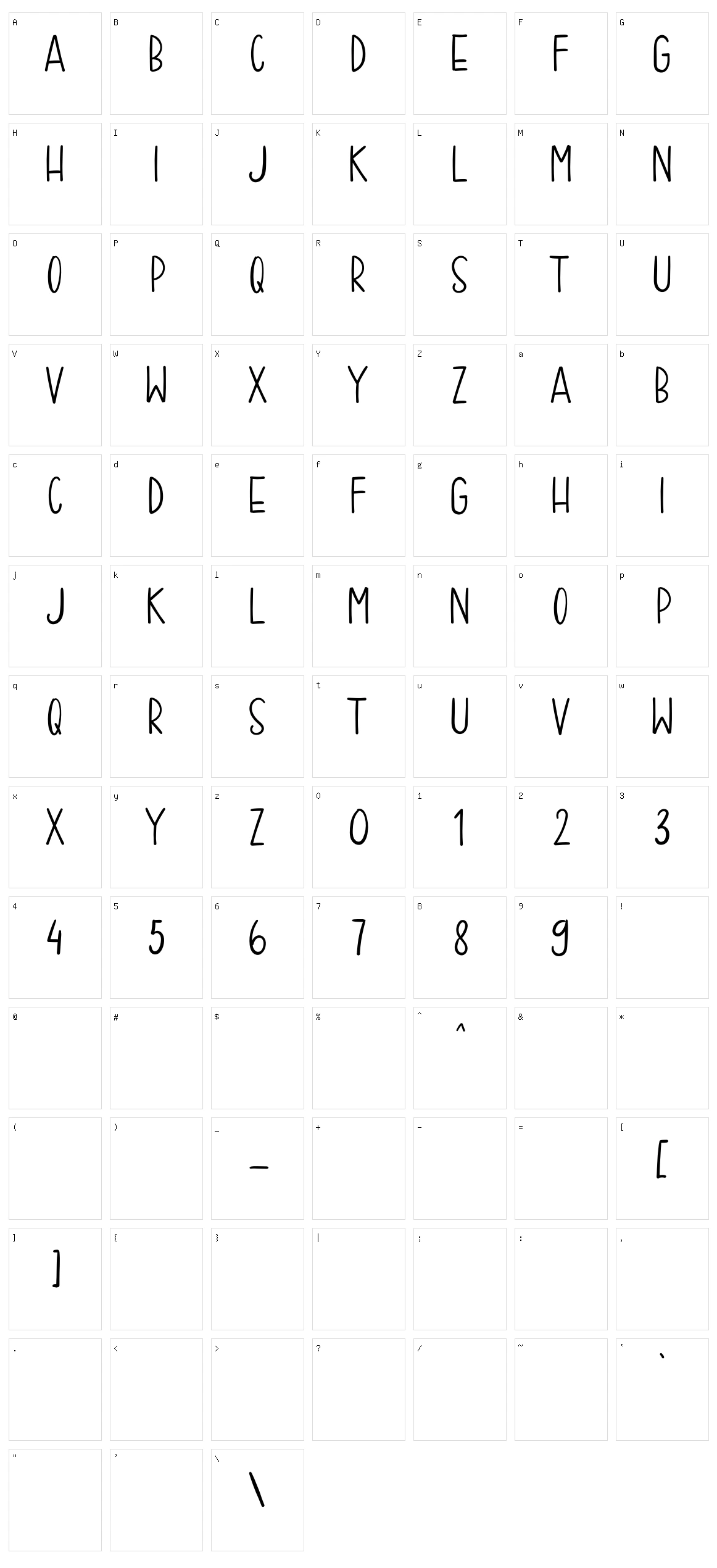 Summer Like Character Set