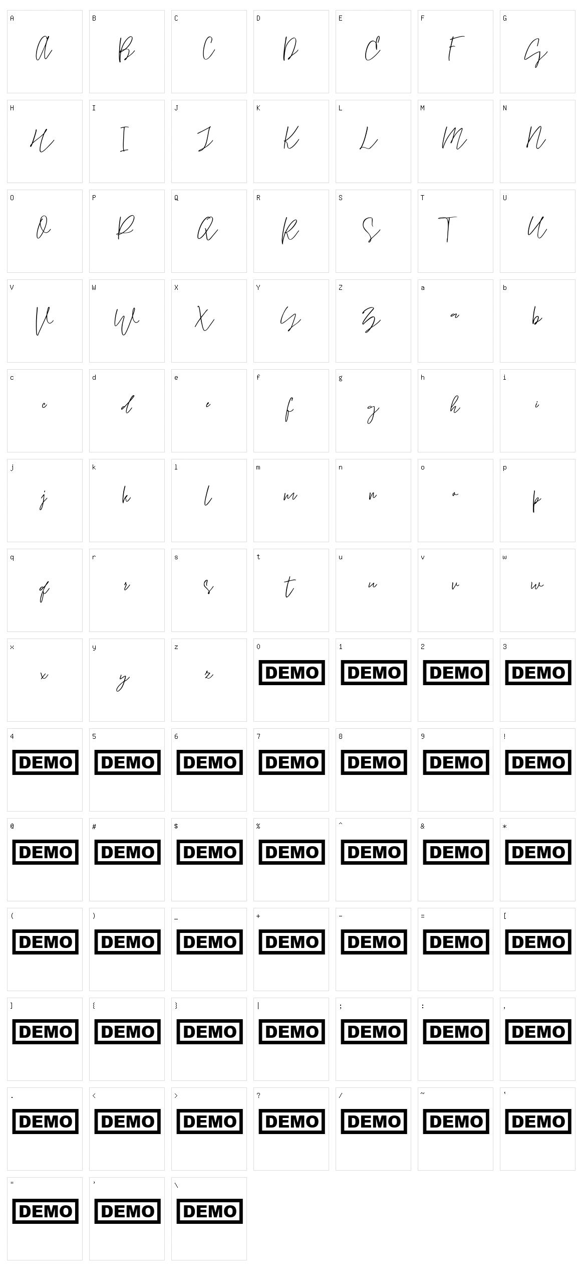 Sun Catcher Character Set