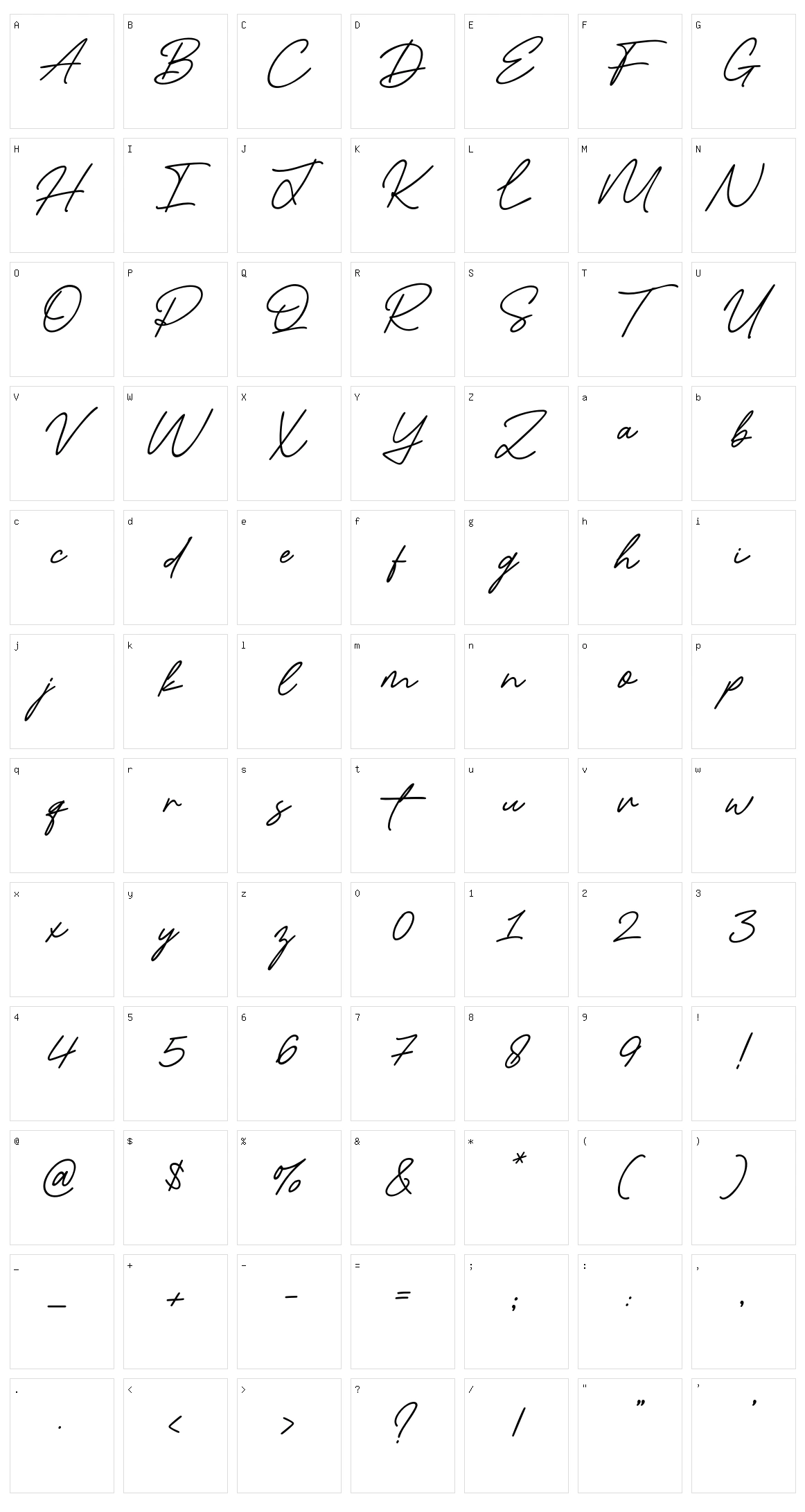 Sunday Gallery Character Set